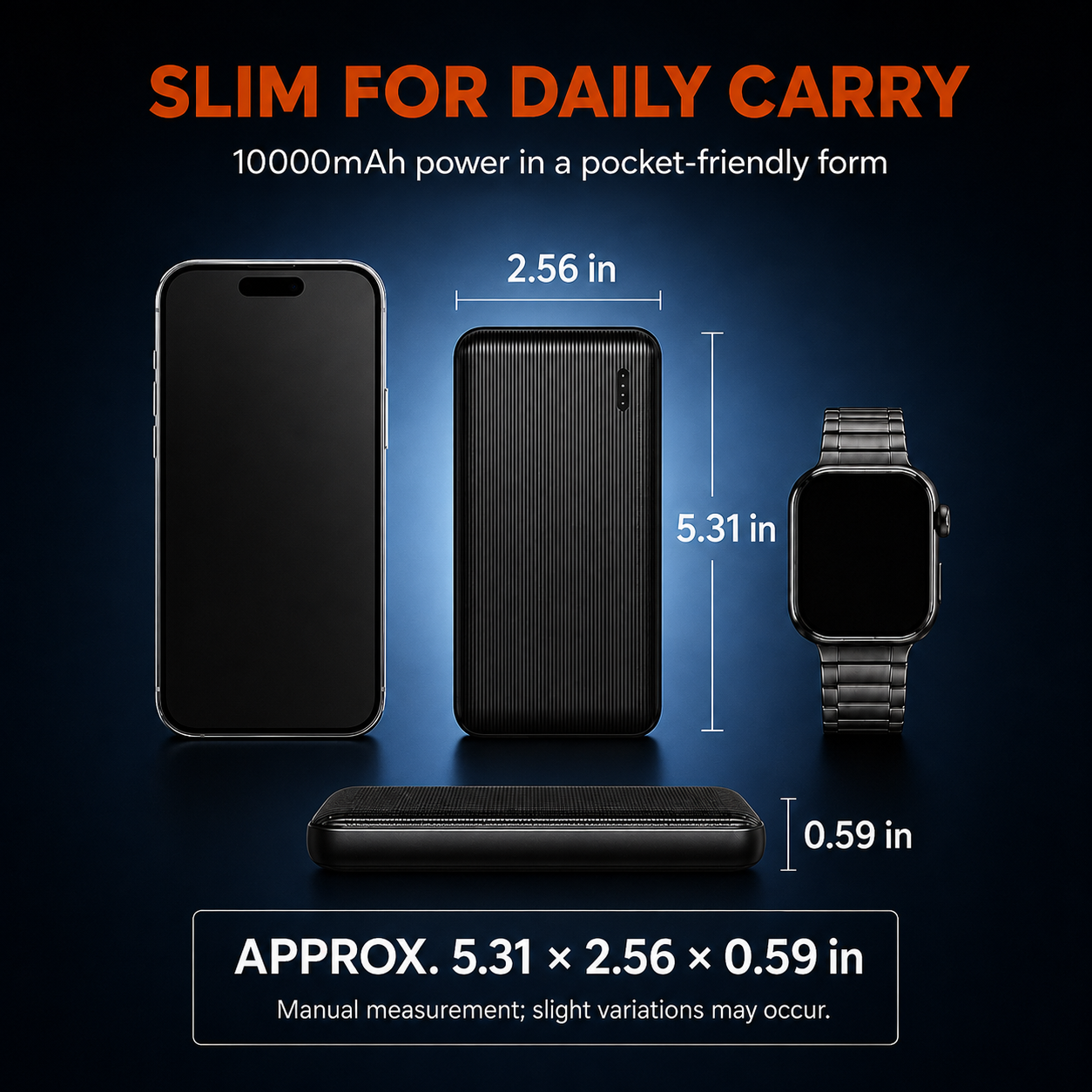 10000mAh Heated Apparel Power Bank – 37Wh Multi-Port Portable Battery
