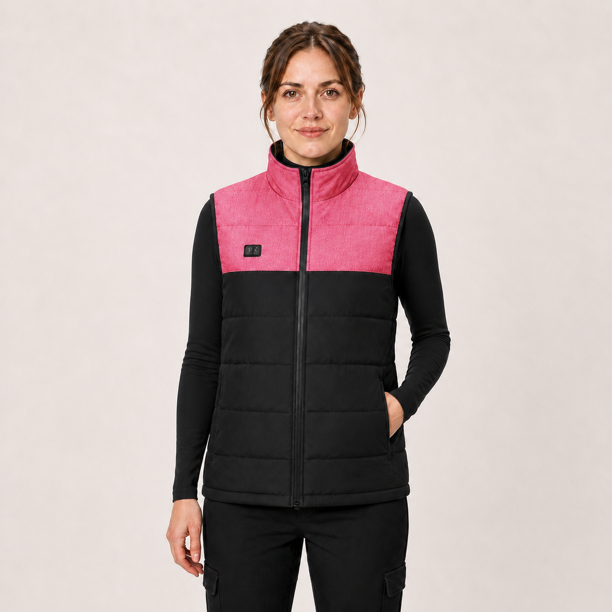 Women's 3-Level Heated Vest with Front & Back Heating | Pink