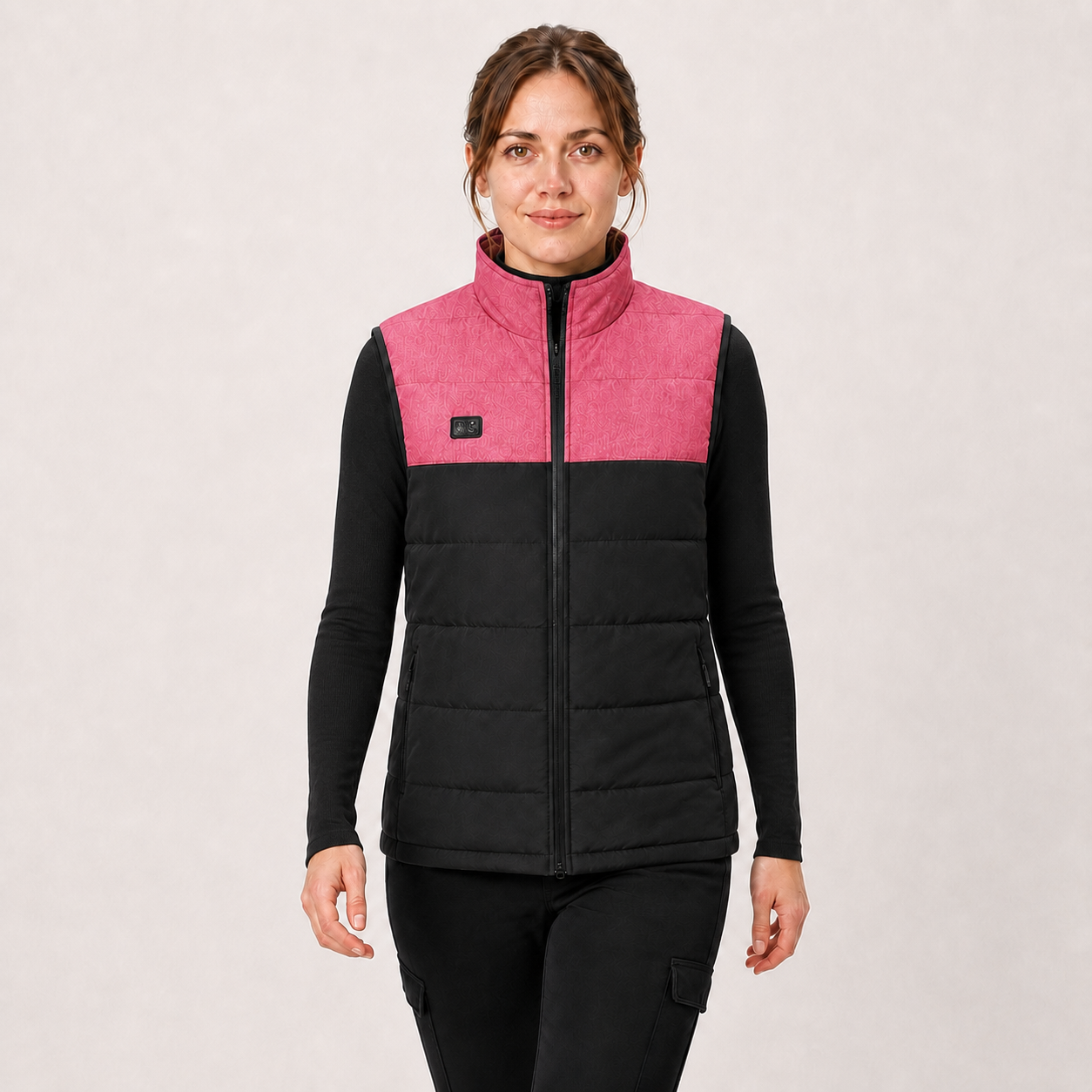 Women's 3-Level Heated Vest with Front & Back Heating | Pink