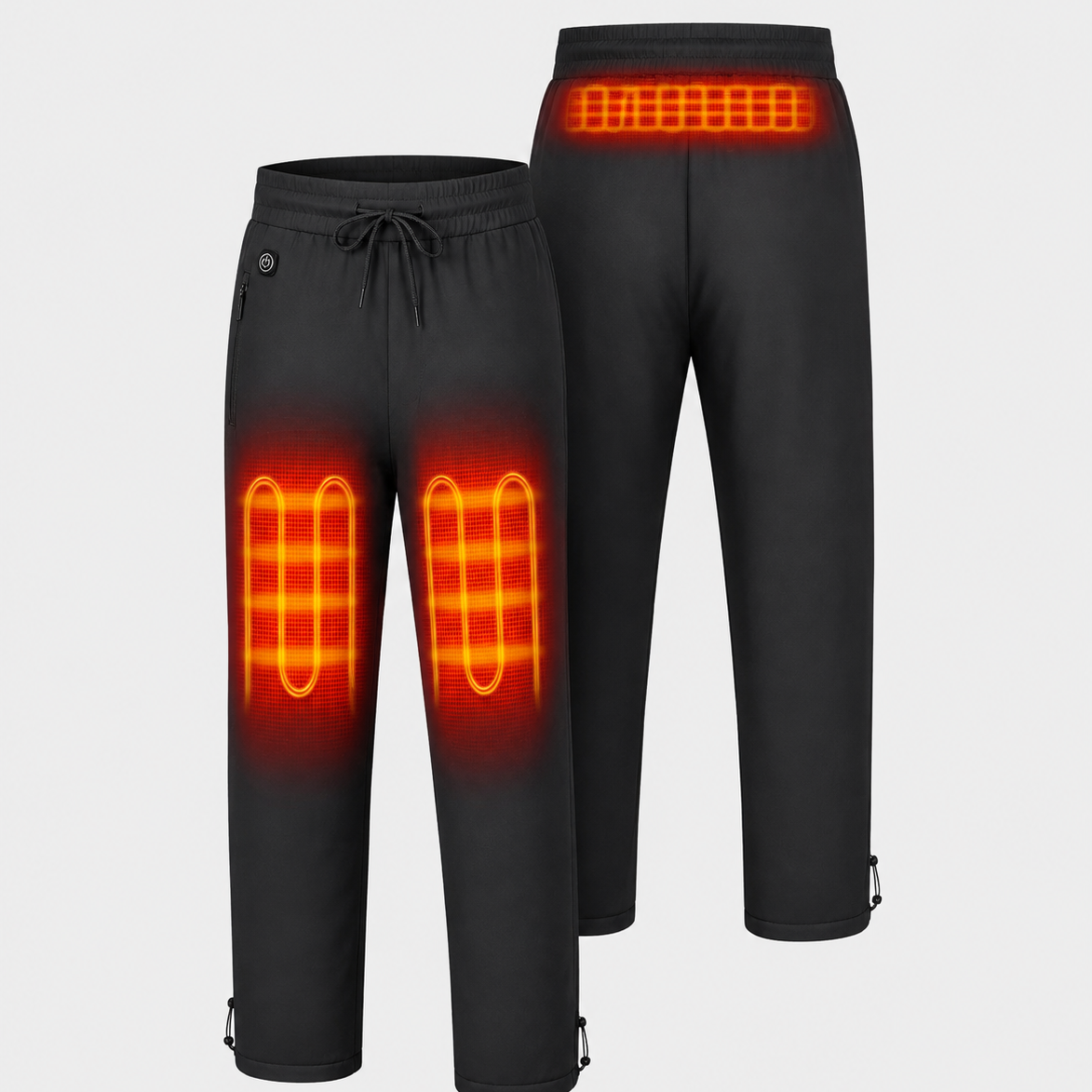 Women's Smart Heated Pants for Winter Comfort-Black