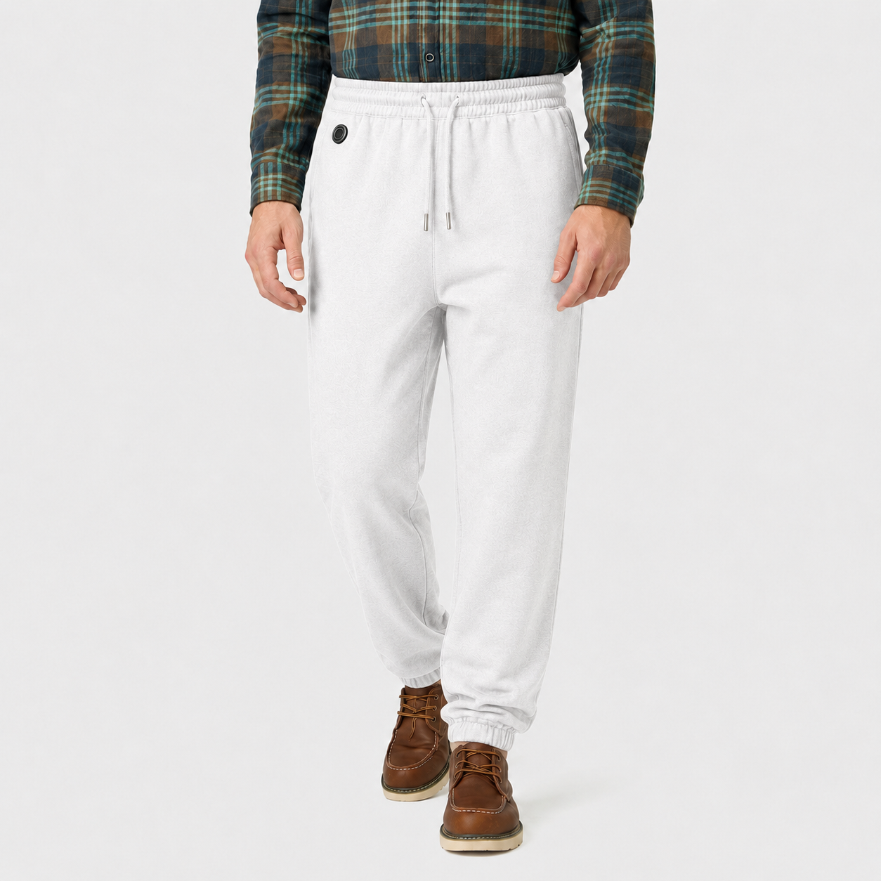 Men's Smart Heated Sweatpants with Adjustable Warmth-Gray
