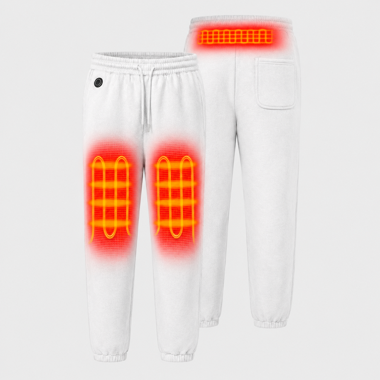 Men's Smart Heated Sweatpants with Adjustable Warmth-Gray