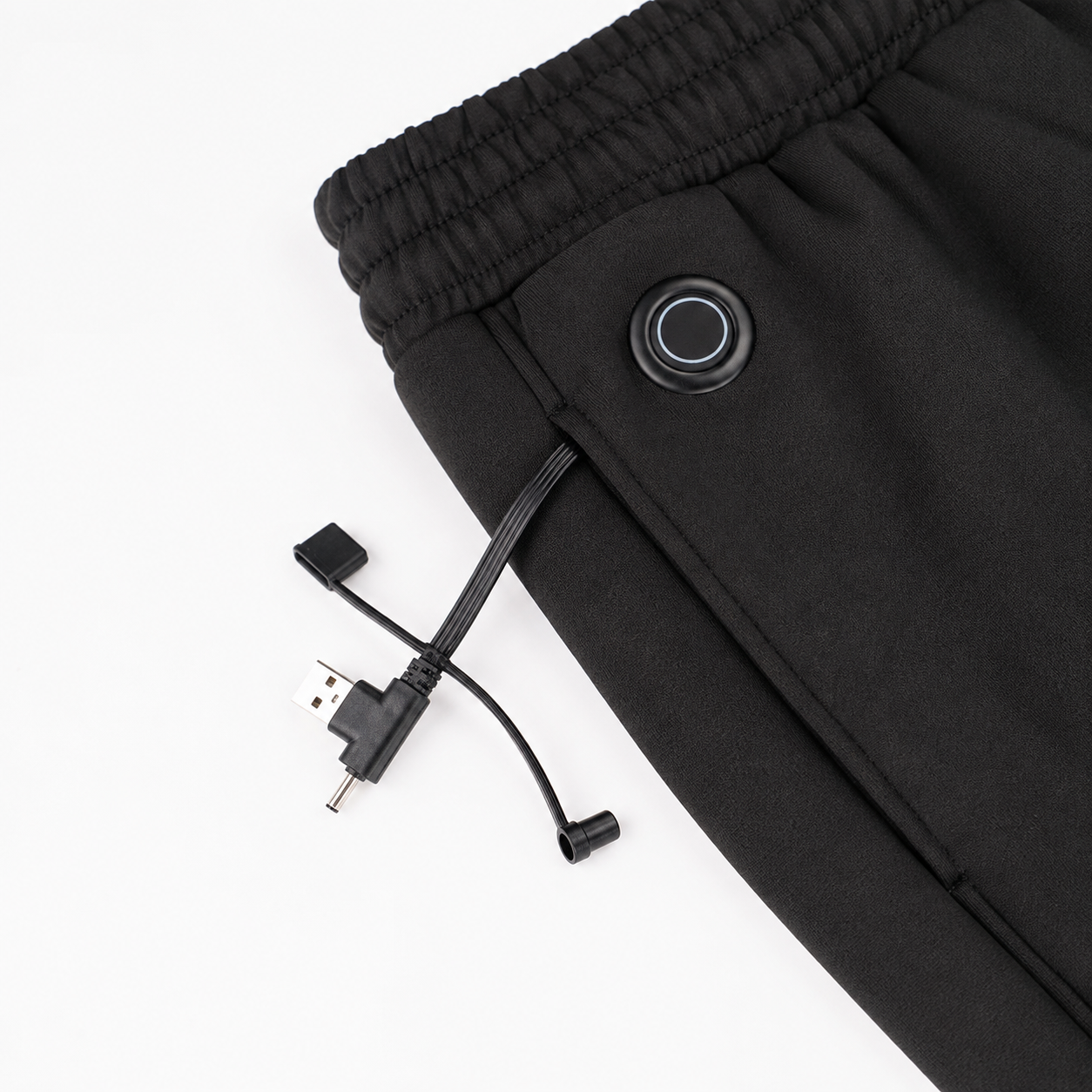 Men's Smart Heated Sweatpants with Adjustable Warmth-Black