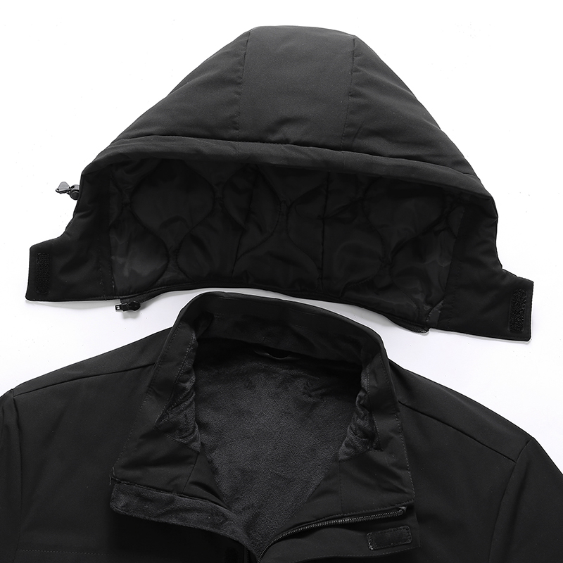 Men's 9-Zone Heated Winter Jacket with Detachable Hood