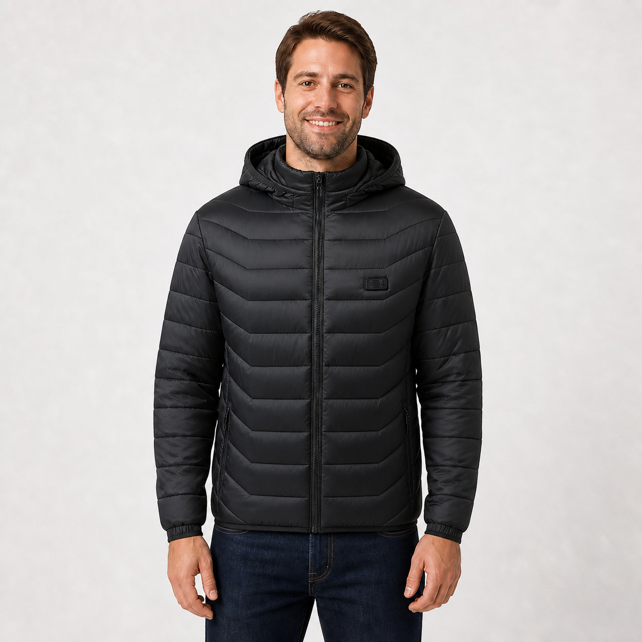 Men‘s Hooded Heated Jacket | All-Day Comfort for Extreme Cold, Black