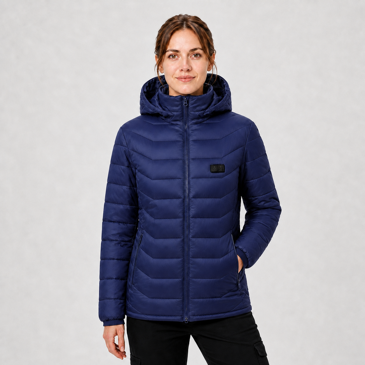 Women‘s Hooded Heated Jacket | All-Day Comfort for Extreme Cold, Blue