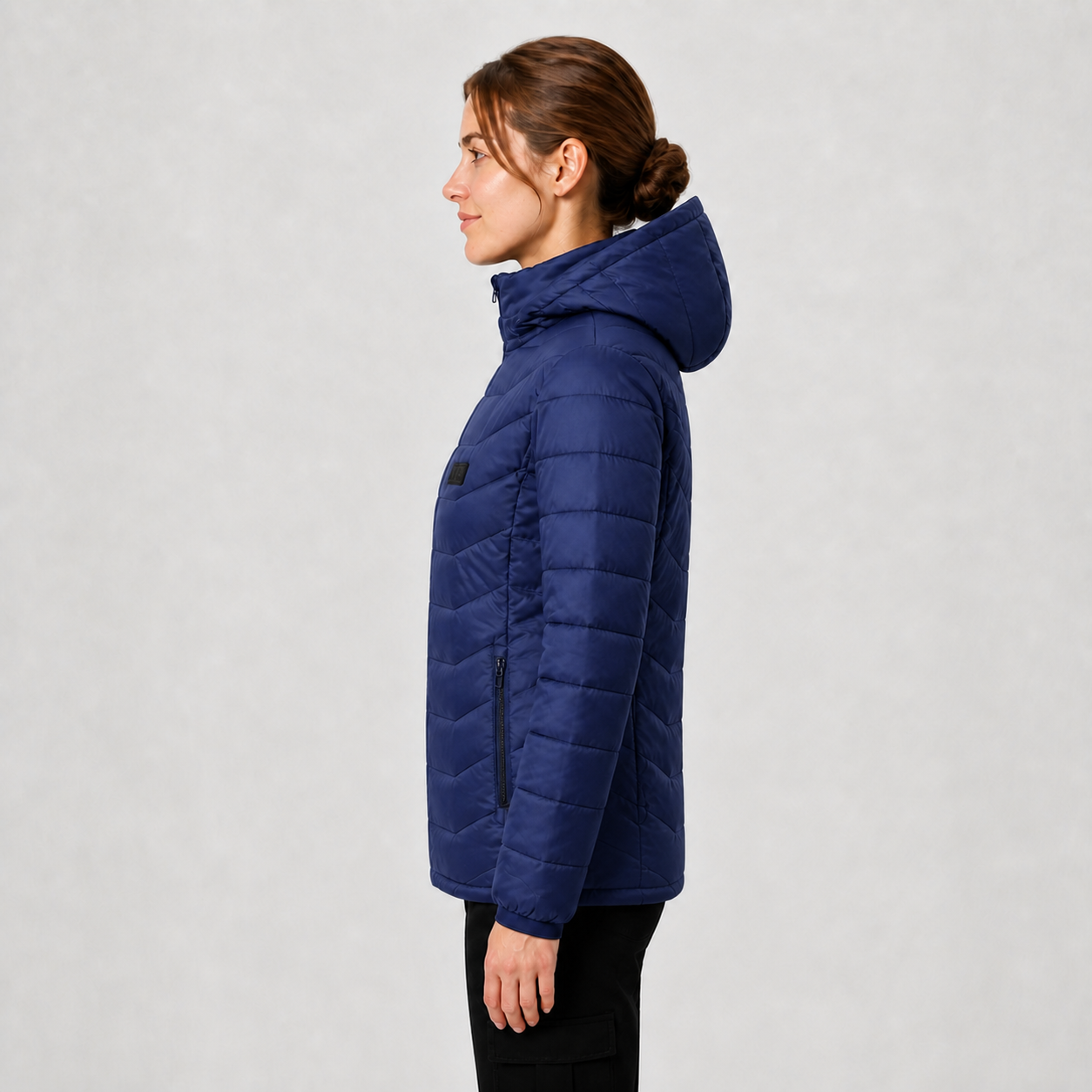 Women‘s Hooded Heated Jacket | All-Day Comfort for Extreme Cold, Blue