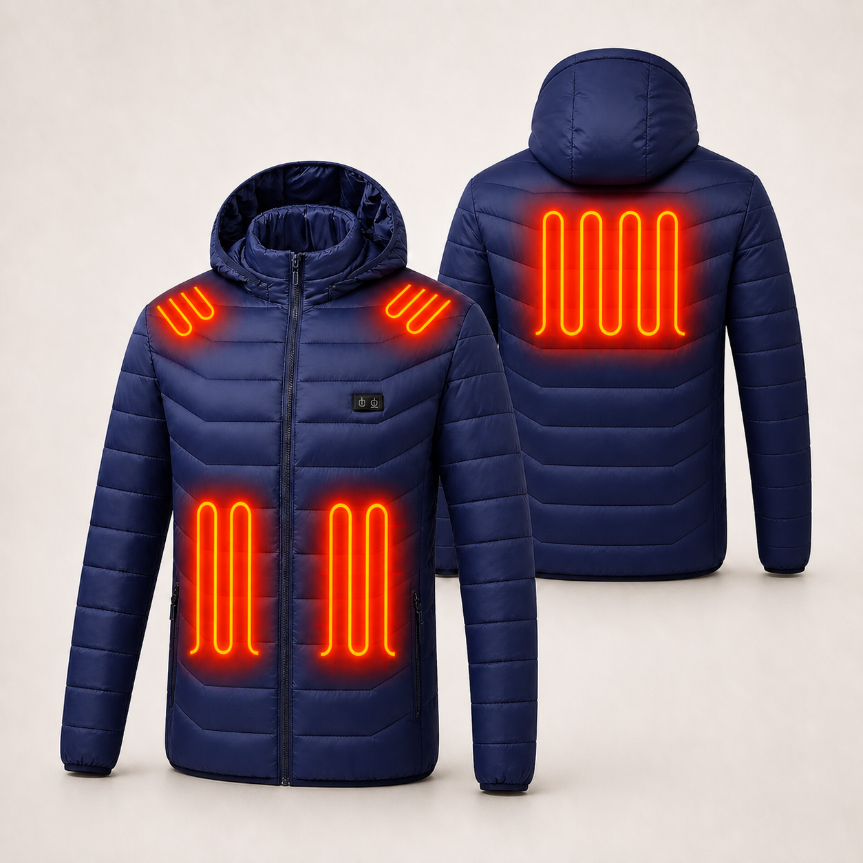 Women‘s Hooded Heated Jacket | All-Day Comfort for Extreme Cold, Blue