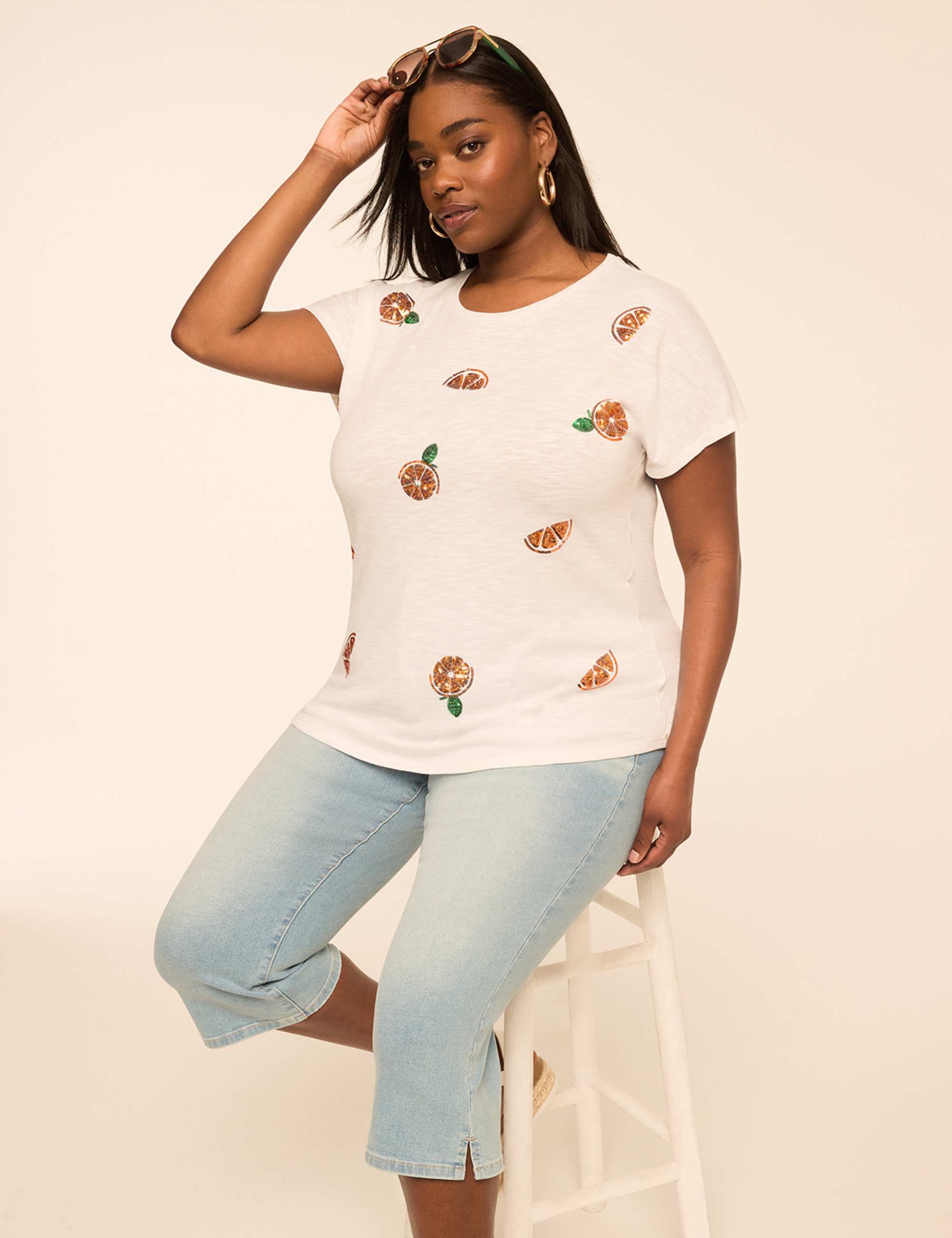 Sequin Oranges Graphic Tee