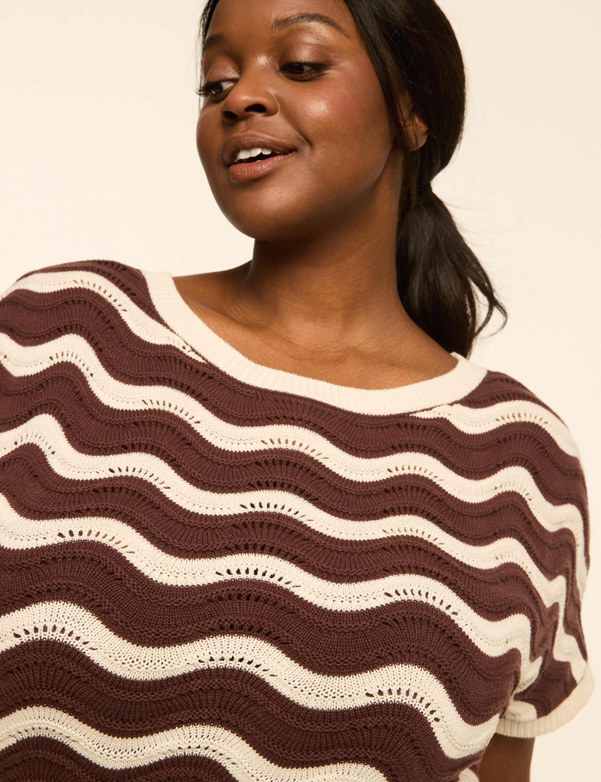 LIVI Textured Dolman-Sleeve Sweater