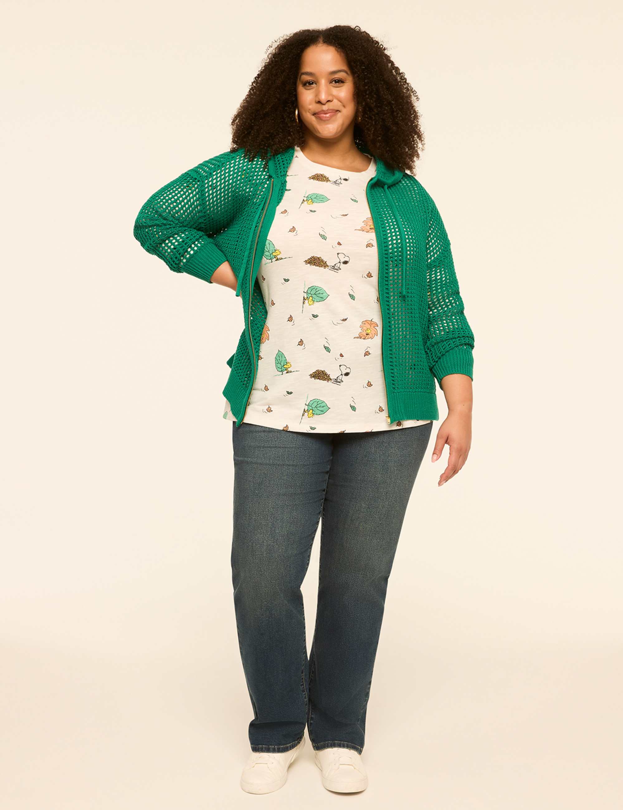 Snoopy & Woodstock Leaves Long-Sleeve Graphic Tee