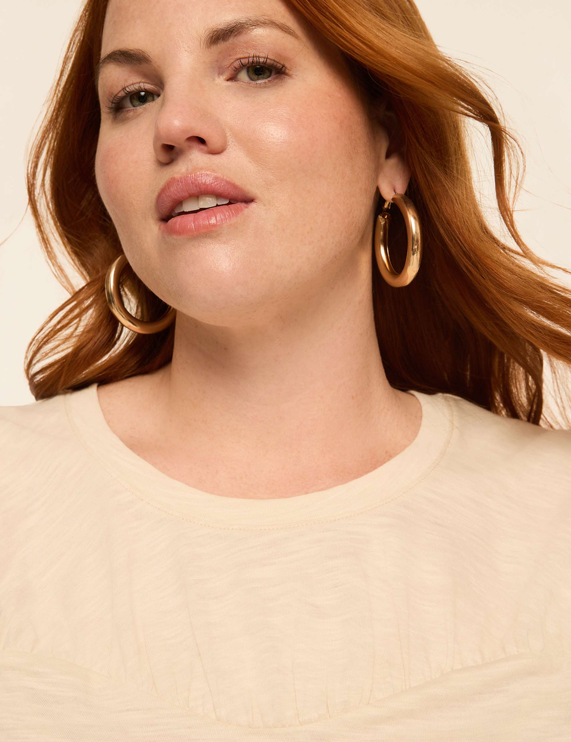 Short-Sleeve Sweetheart-Seamed Top