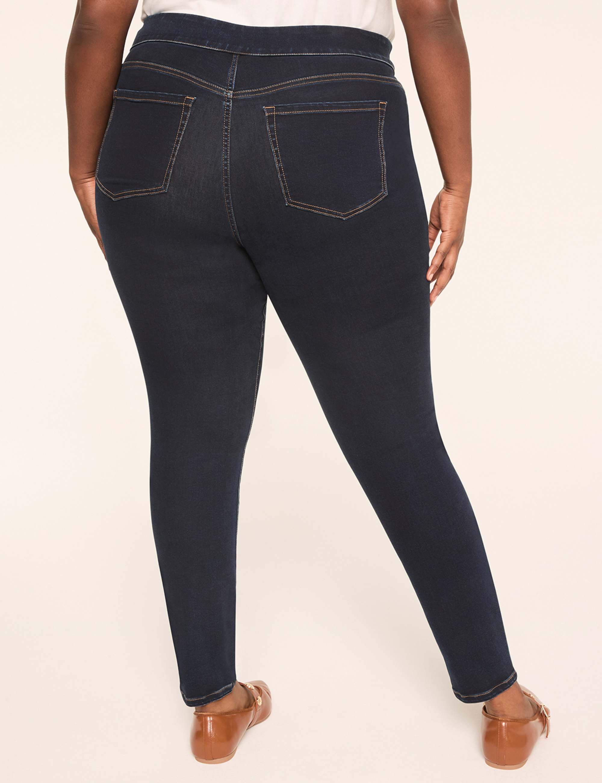 Pull-On High-Rise Sateen Jegging