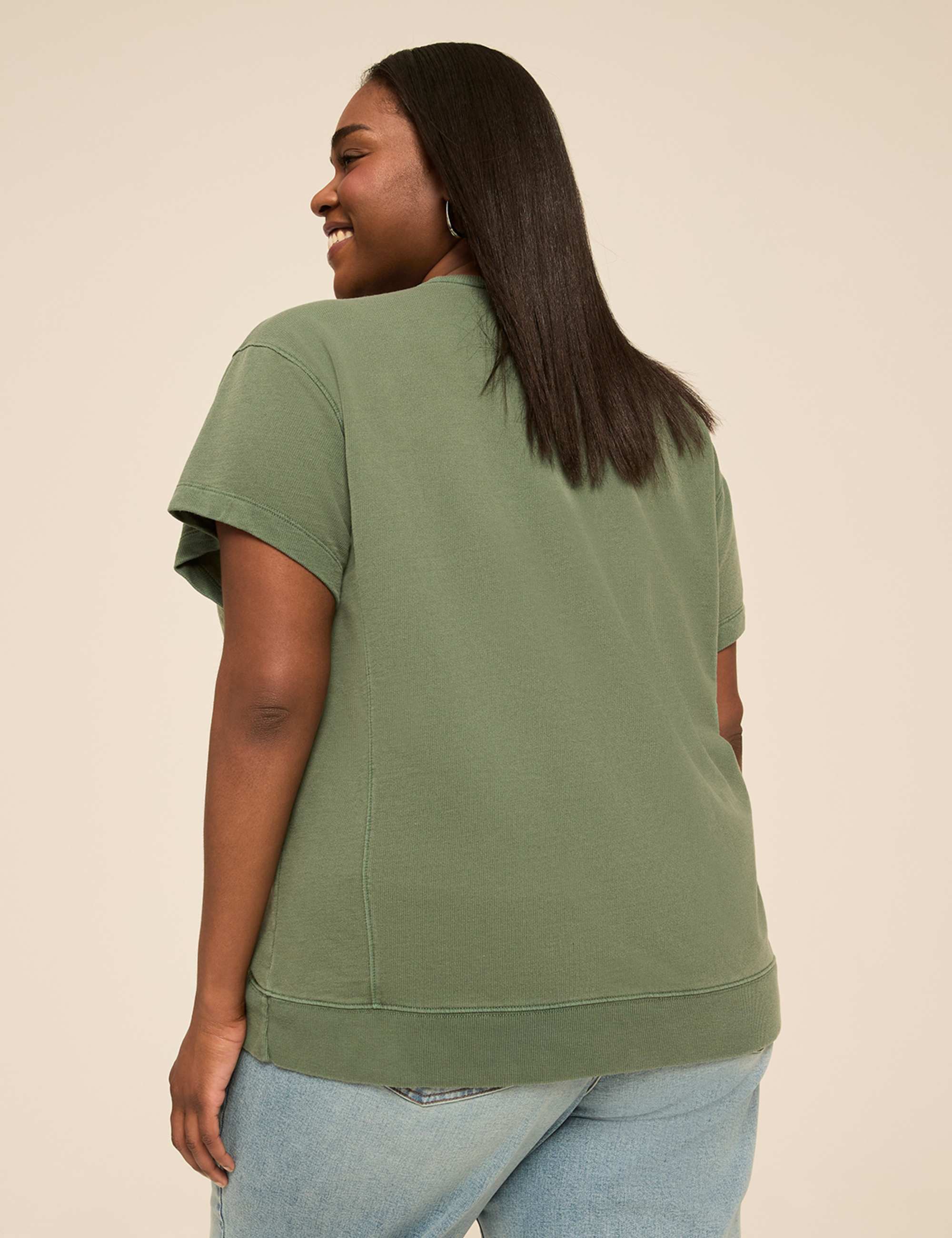 Short-Sleeve French Terry Sweatshirt