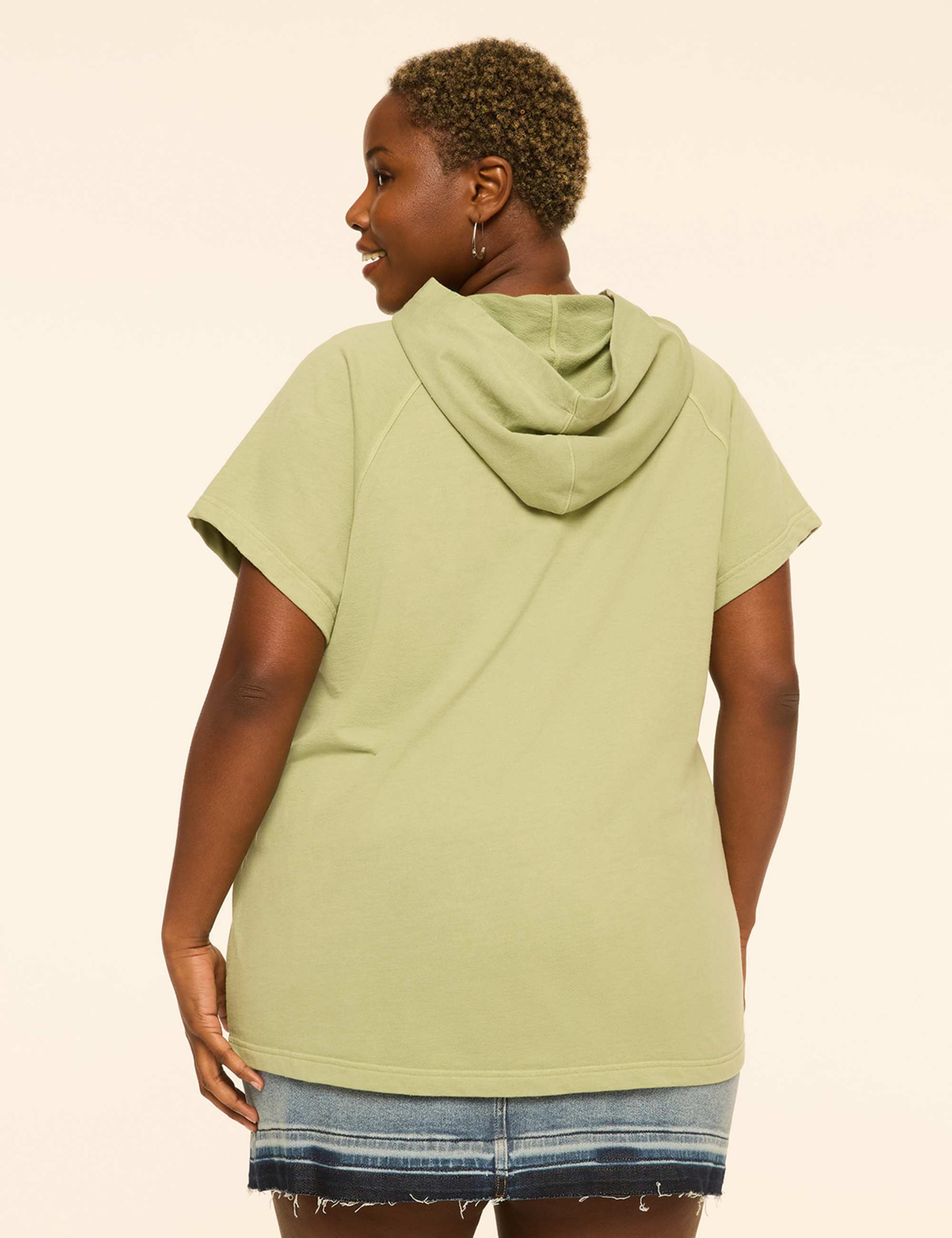 Short-Sleeve French Terry Hoodie
