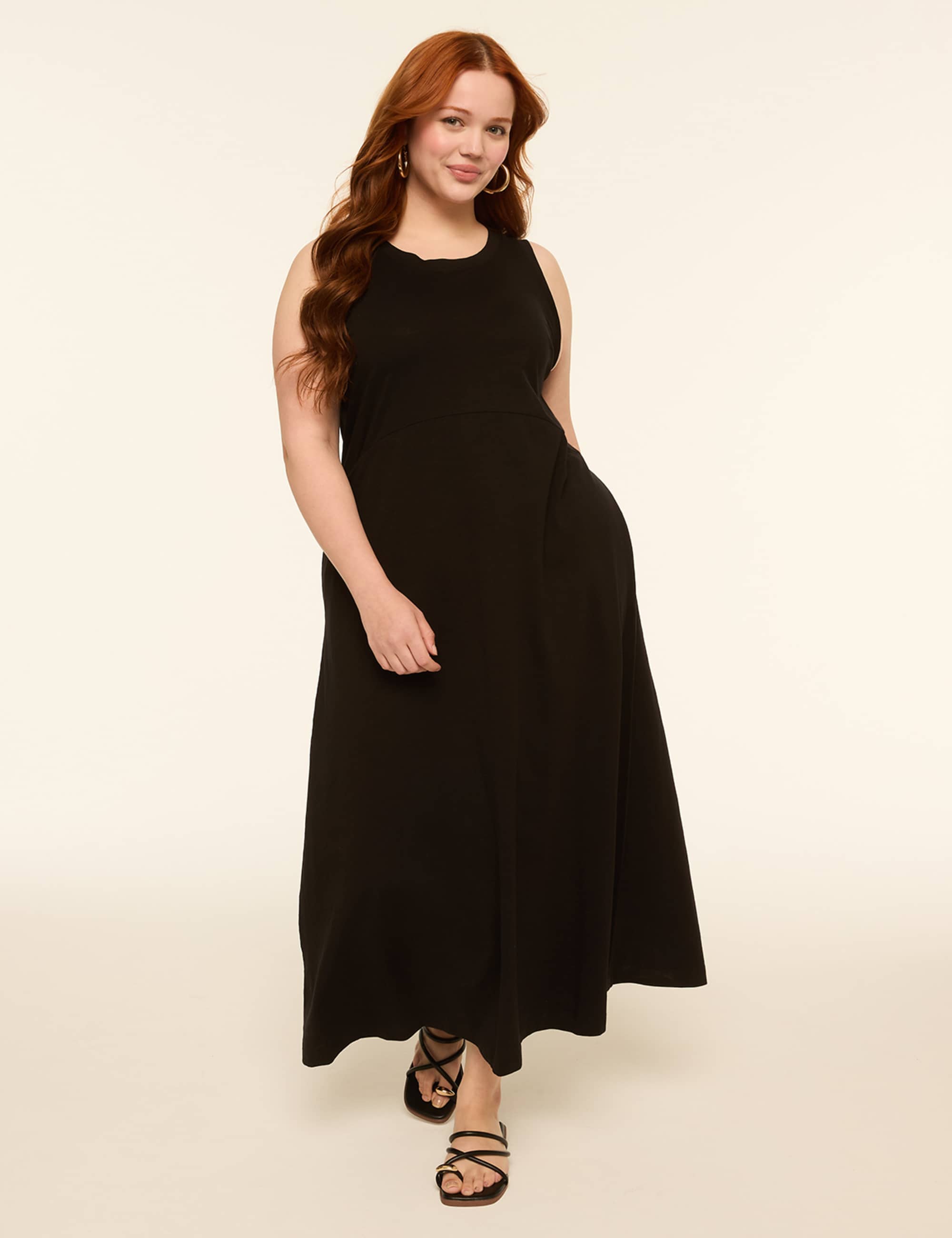 Sleeveless Easy Swing Dress