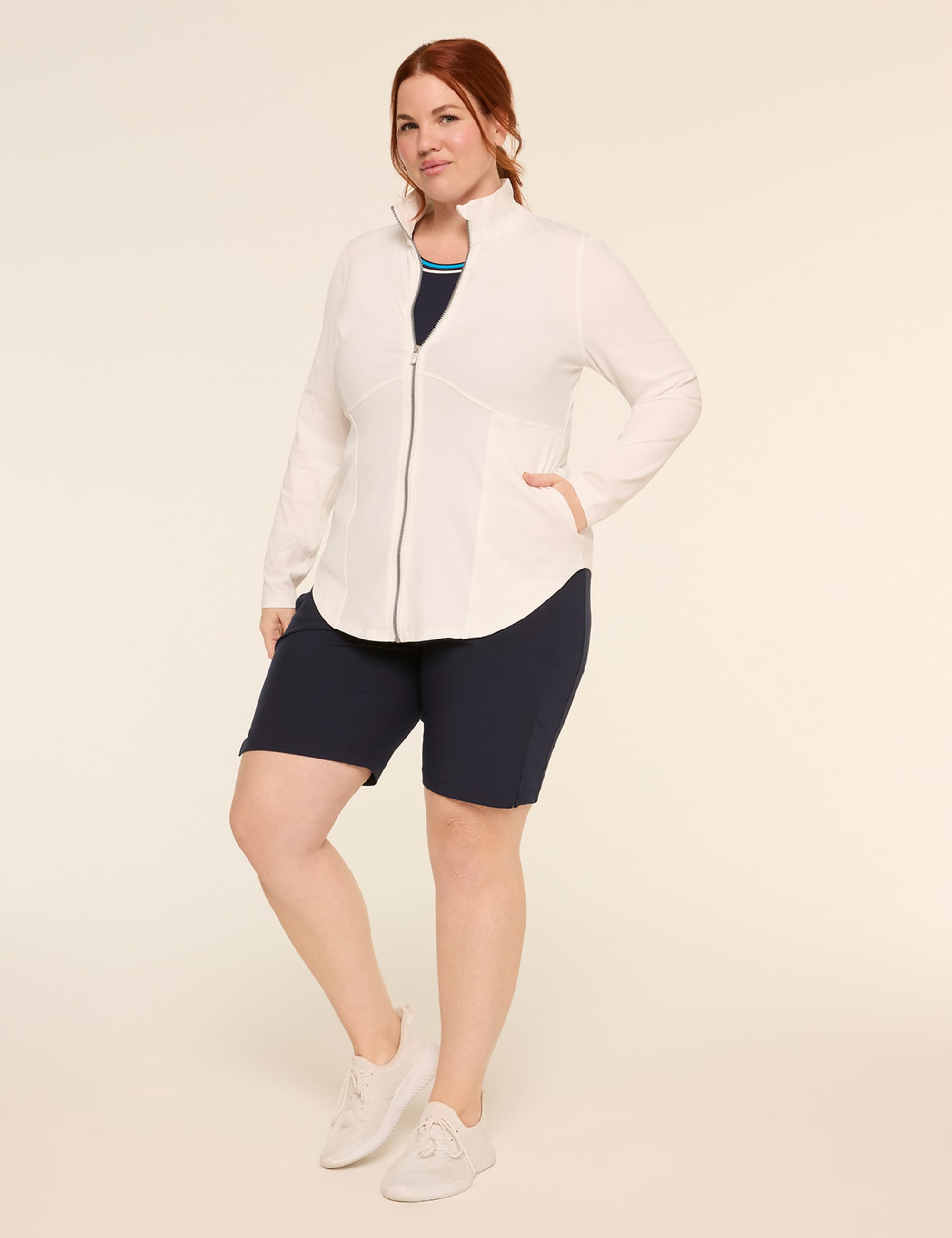 LIVI Ribbed Go-Getter Wicking Zip-Front Jacket