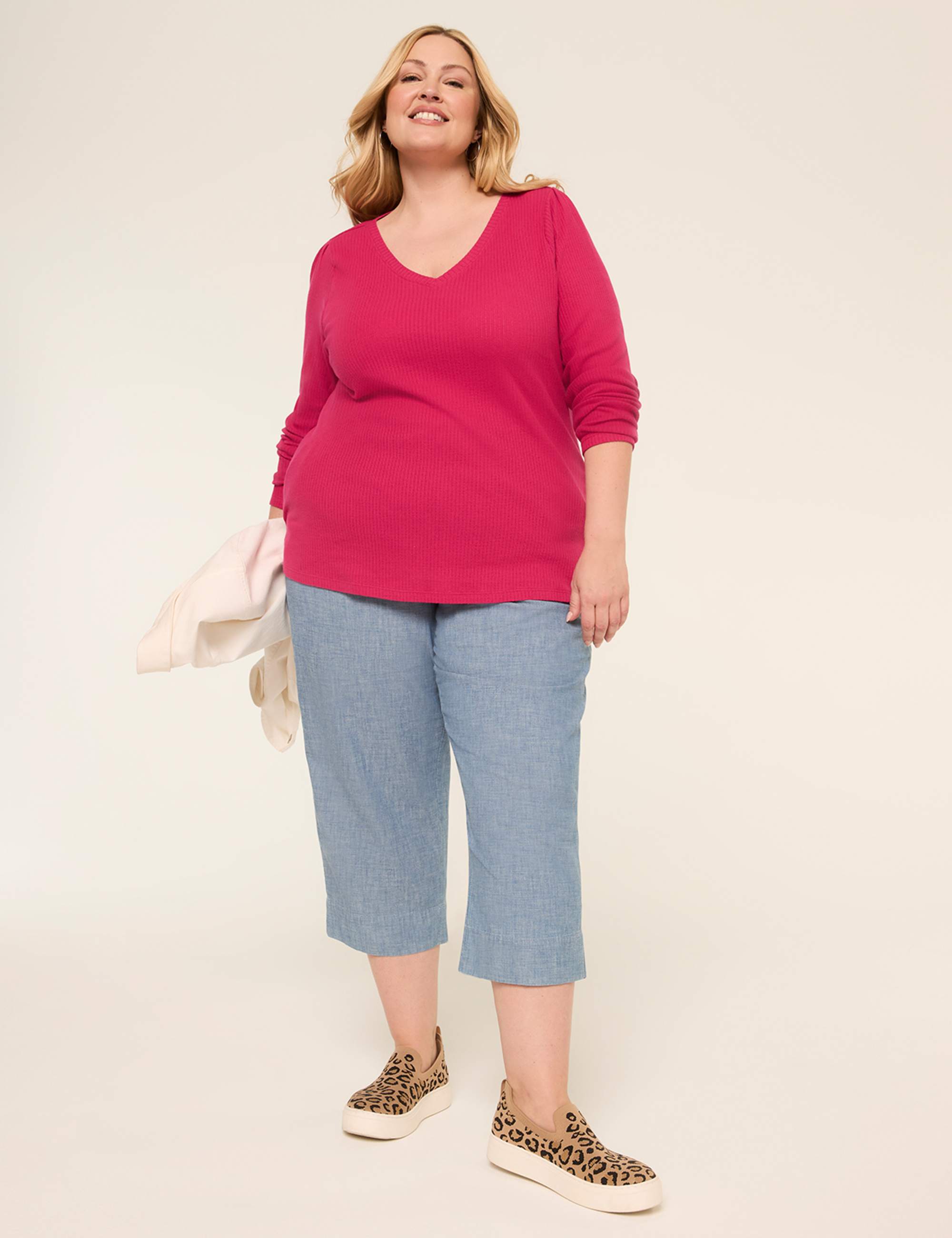 V-Neck Rib Tee