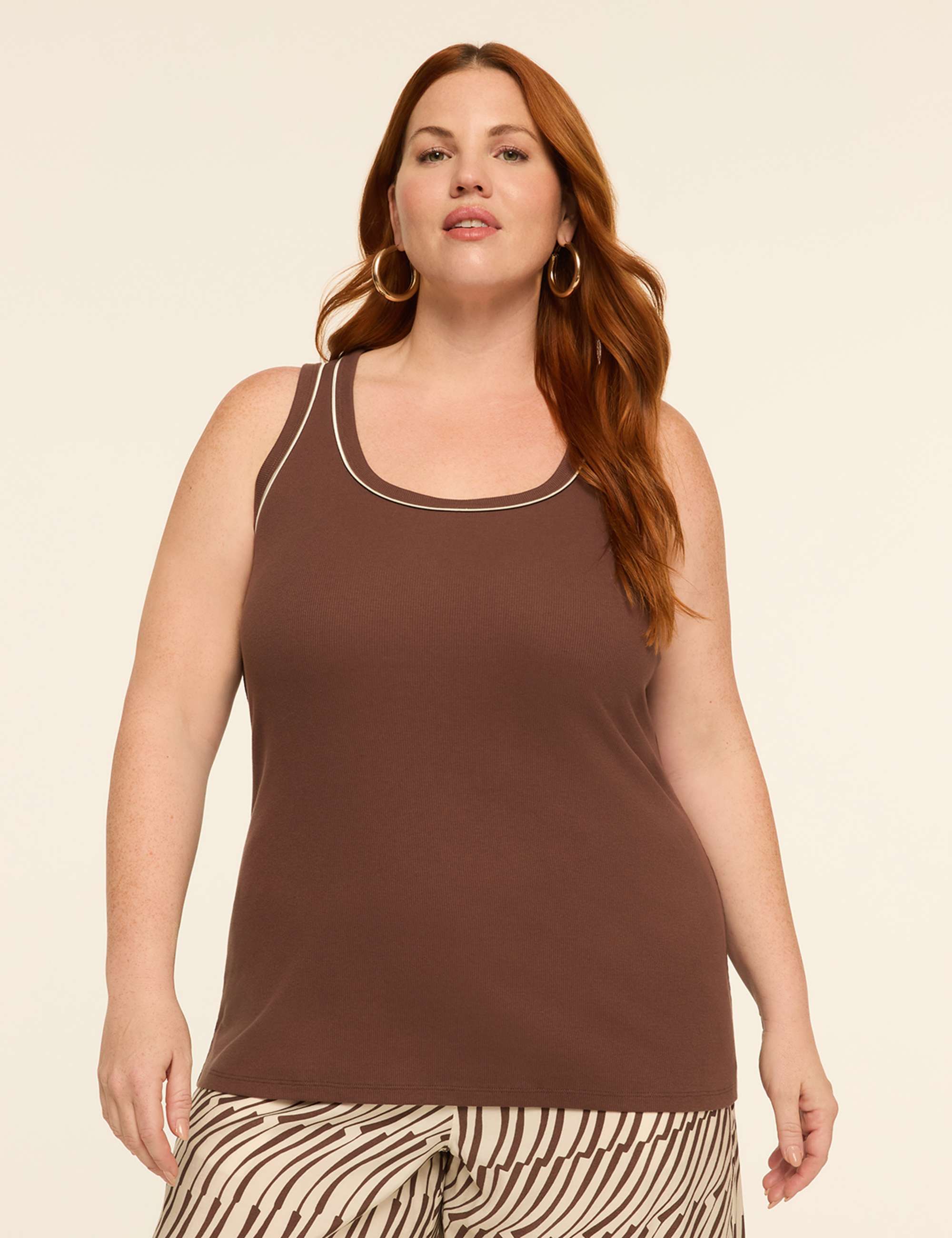Scoop-Neck Rib Tank