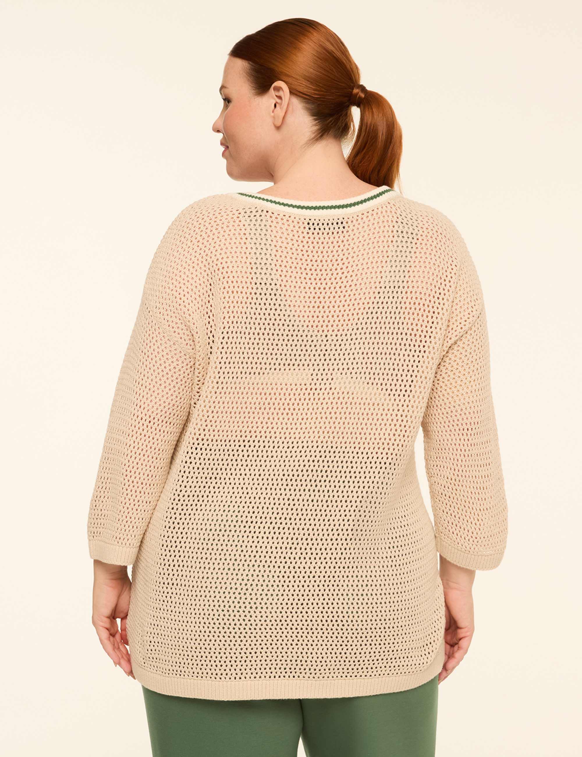 LIVI 3/4-Sleeve Textured Sweater