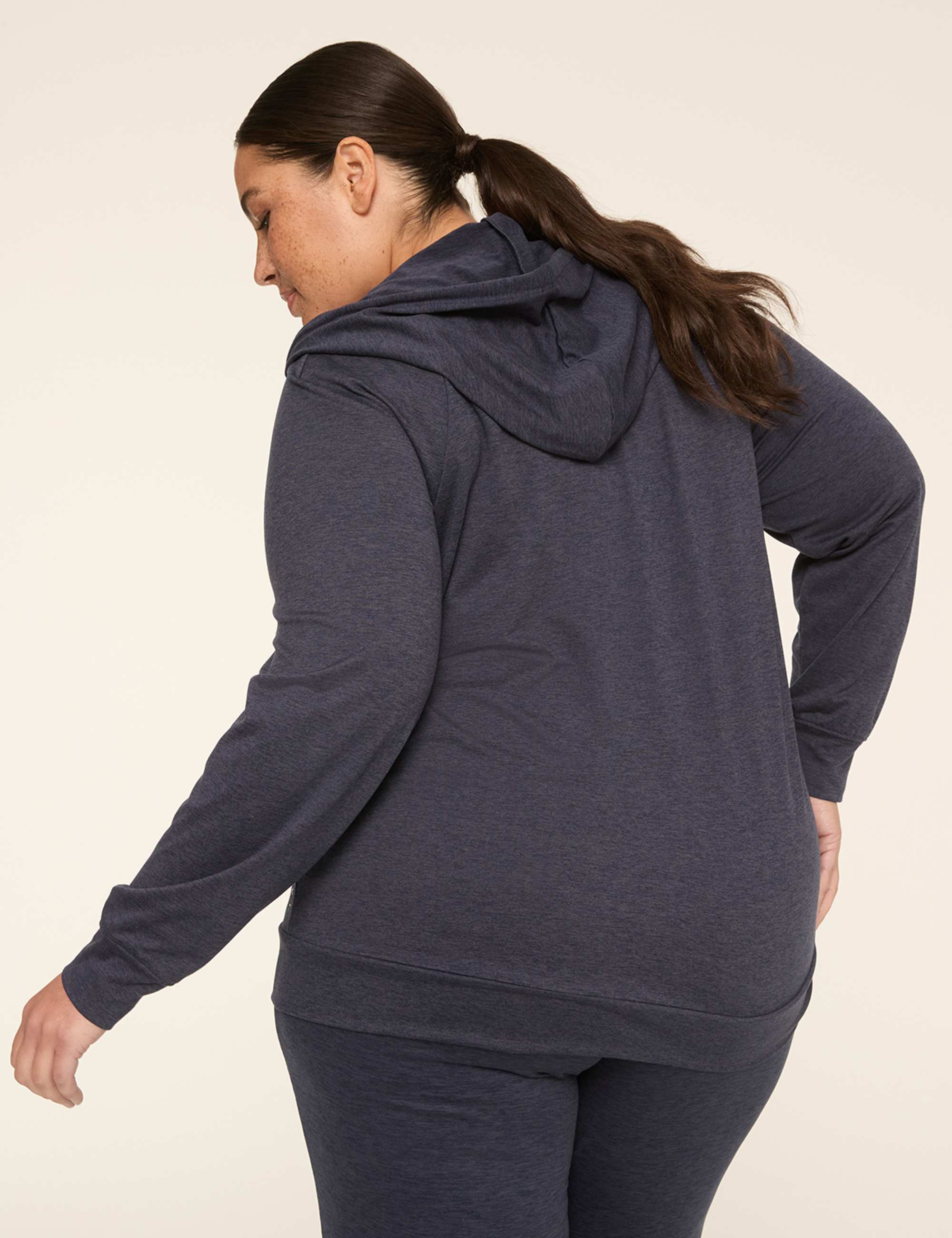 LIVI Soft Marled Zip-Front Hoodie