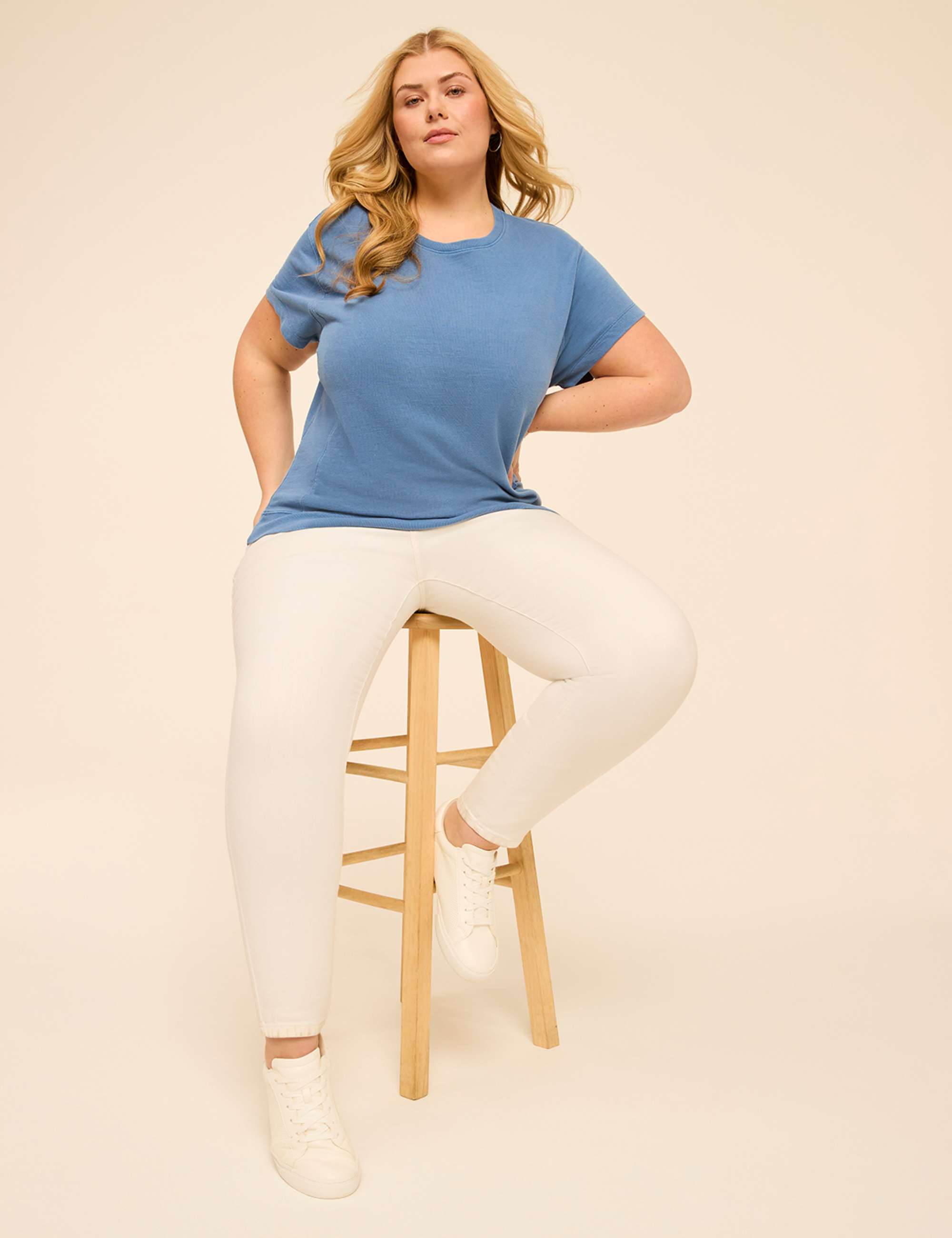 Short-Sleeve French Terry Sweatshirt