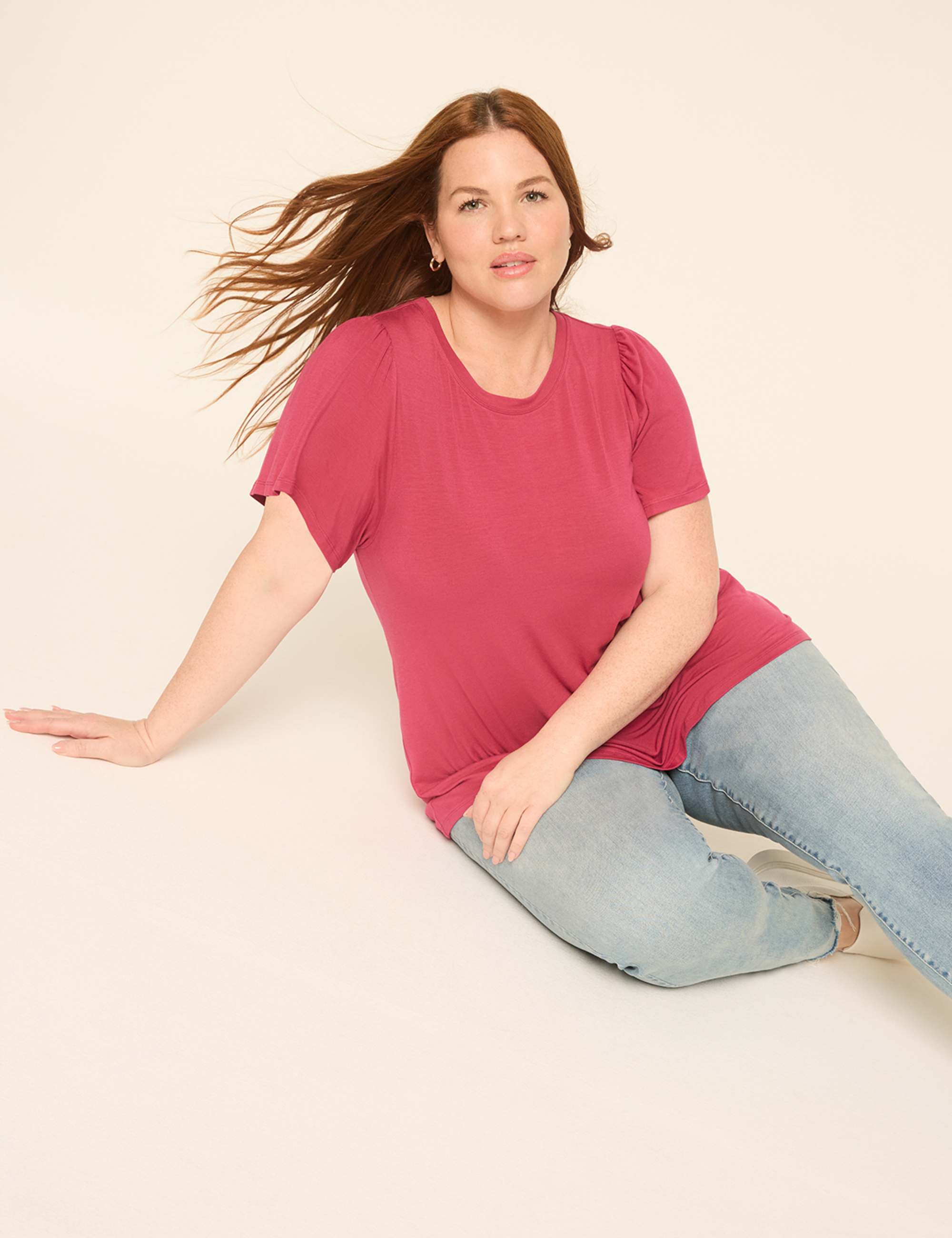 DreamFeel Short-Sleeve Crew-Neck Top