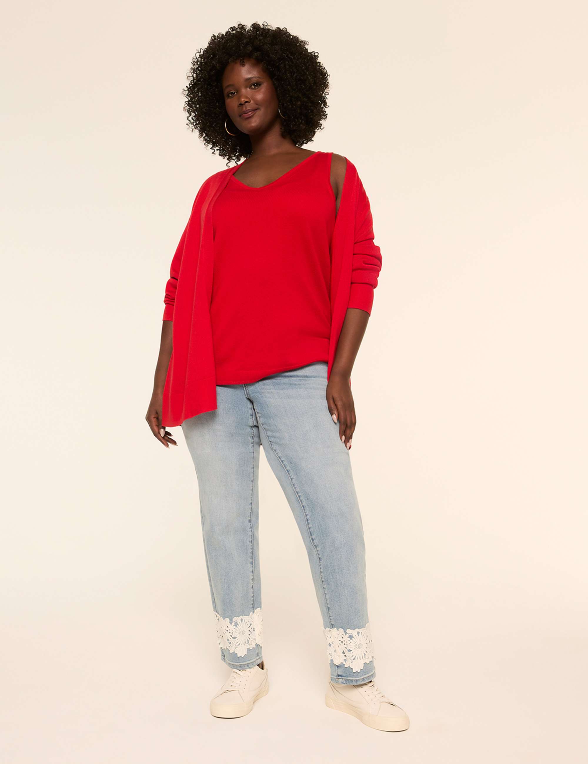 Modern Long-Sleeve Open-Front Cardigan