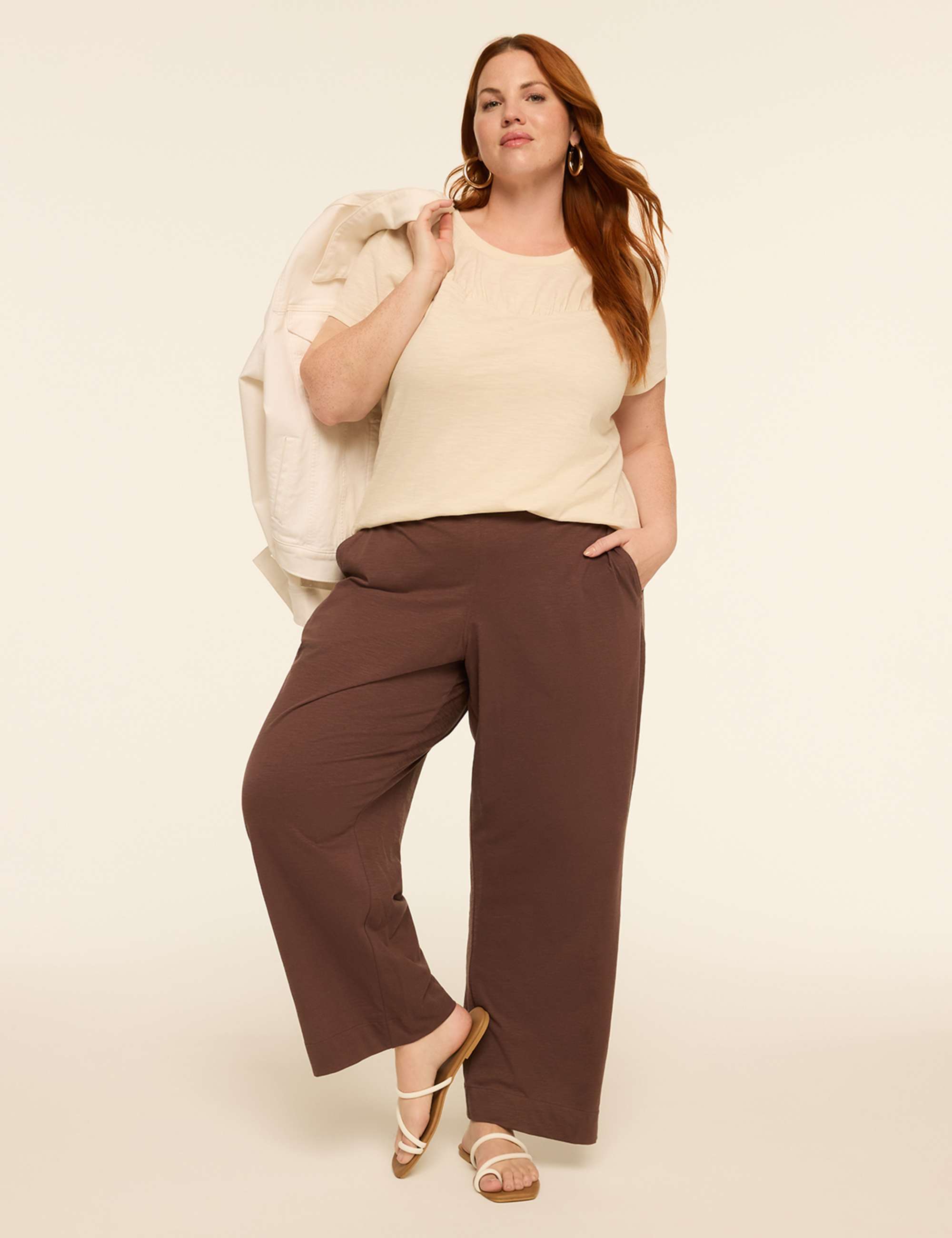 Short-Sleeve Sweetheart-Seamed Top