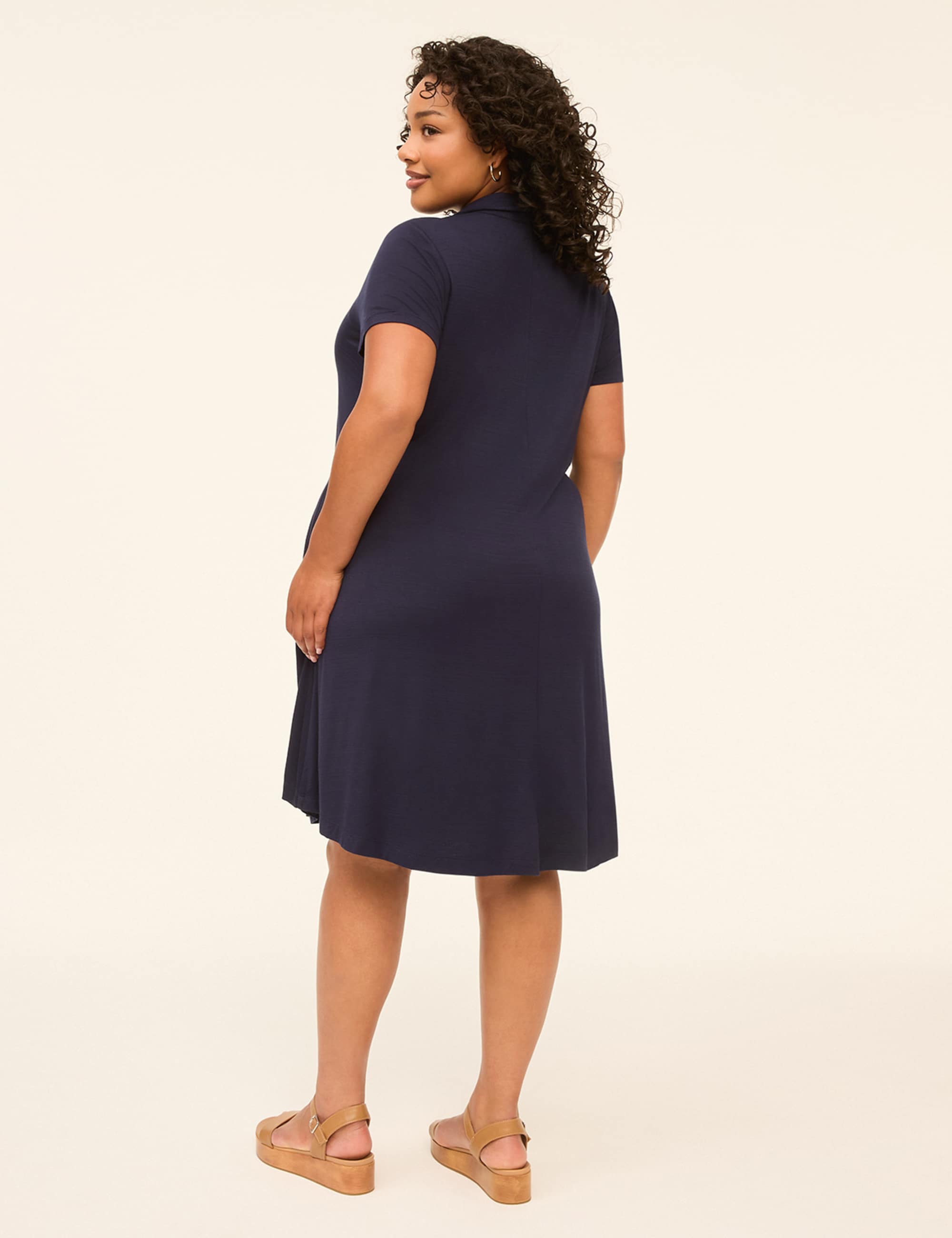 Swing Collared Short Dress