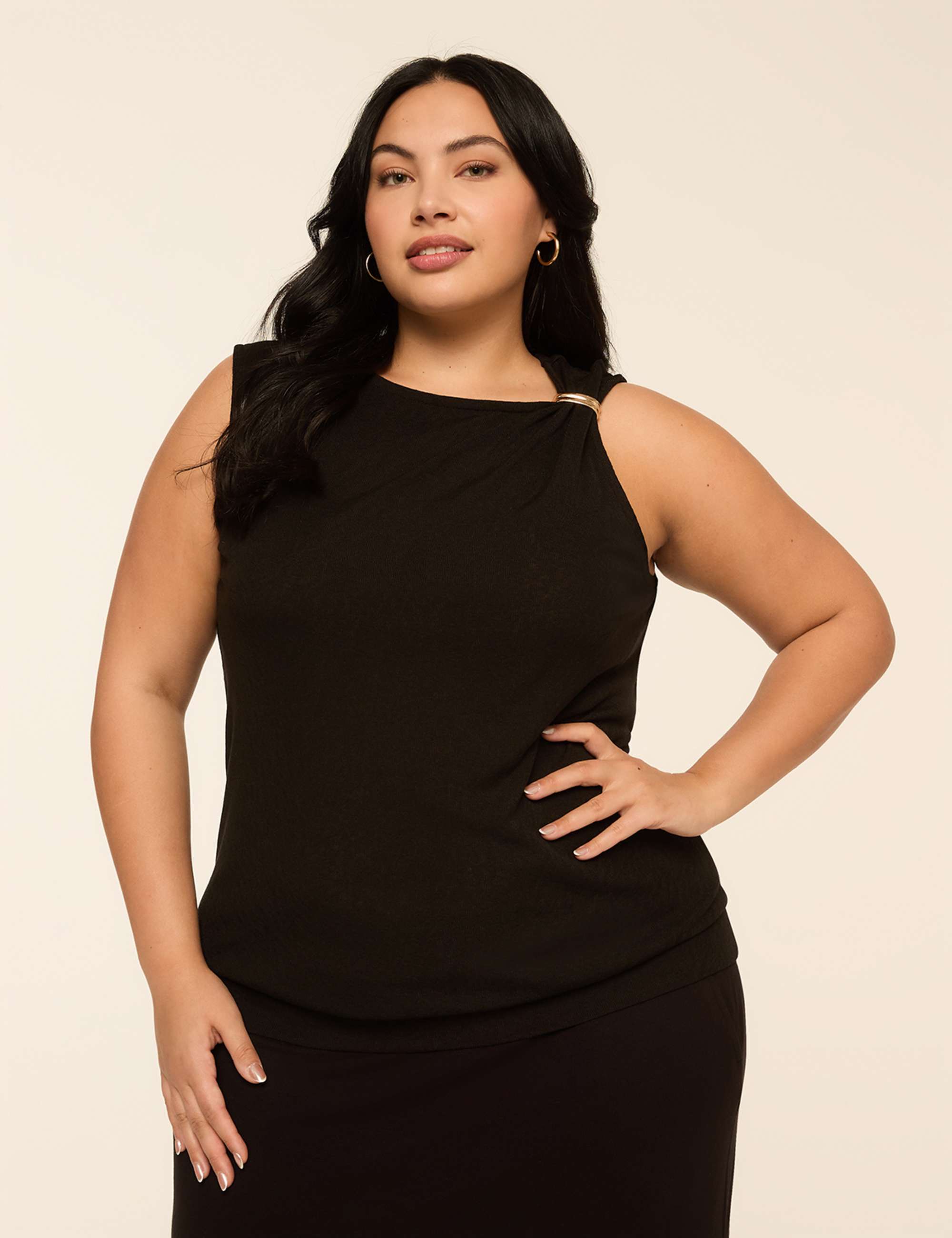 Sleeveless Asymmetrical Top
