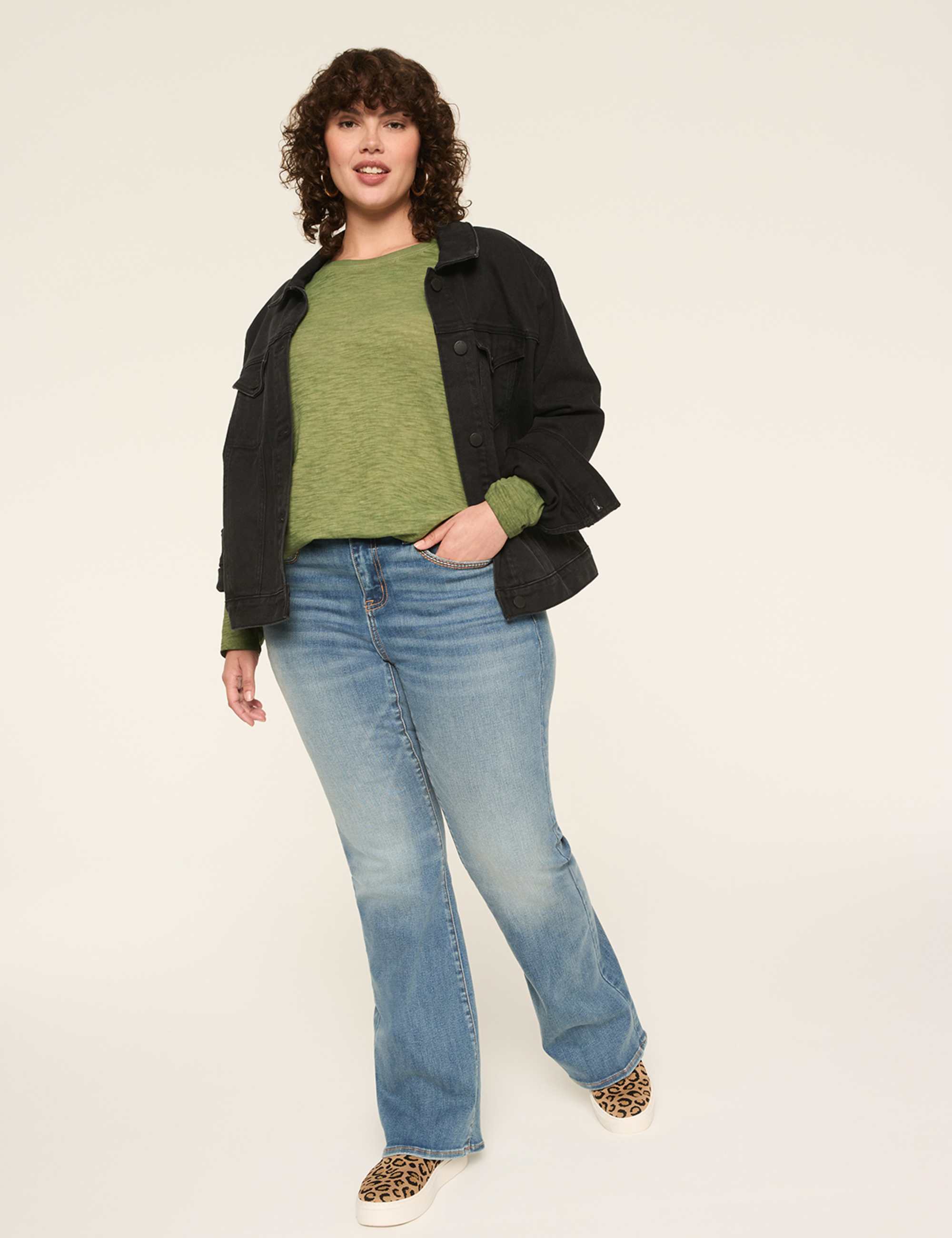 Long-Sleeve Crew-Neck Layering Tee