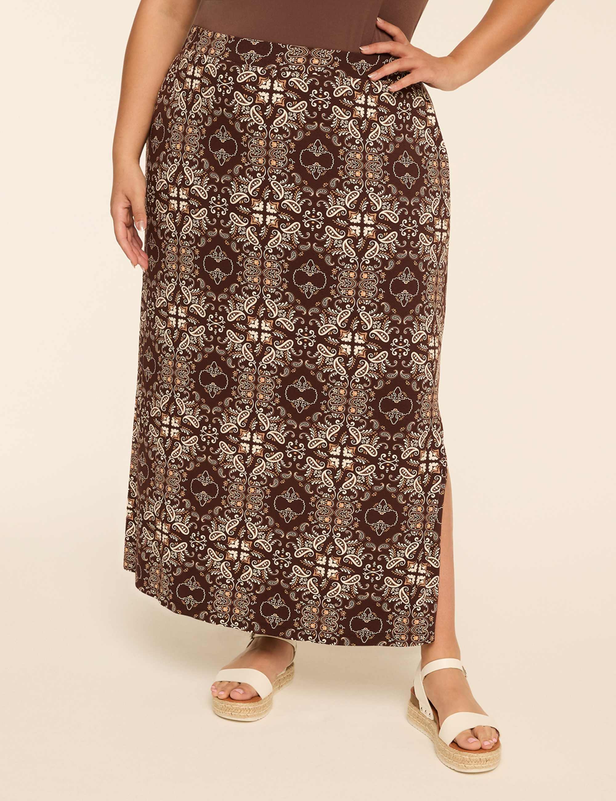 Pull-On Knit Maxi Skirt