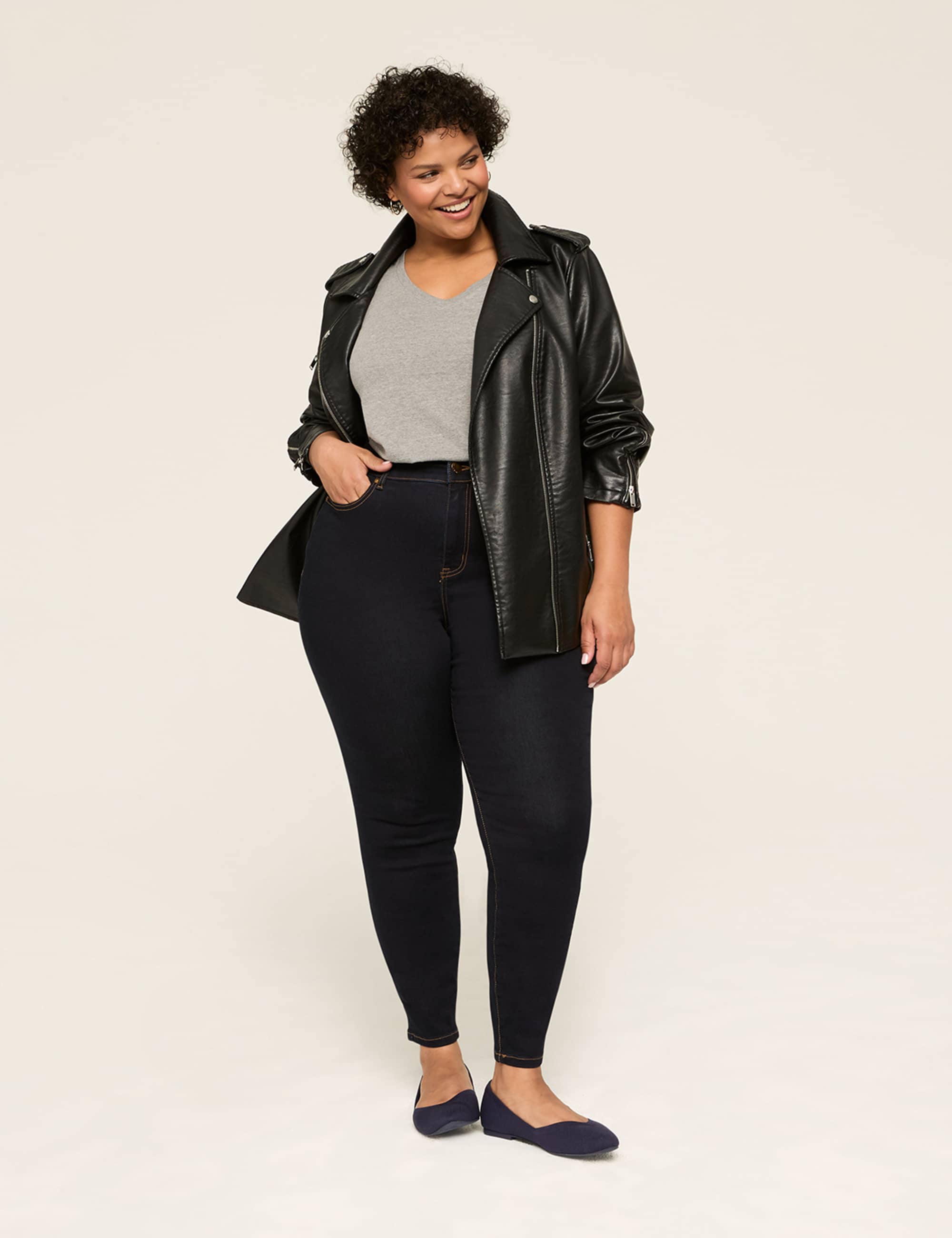 High-Rise Sateen Skinny Jean