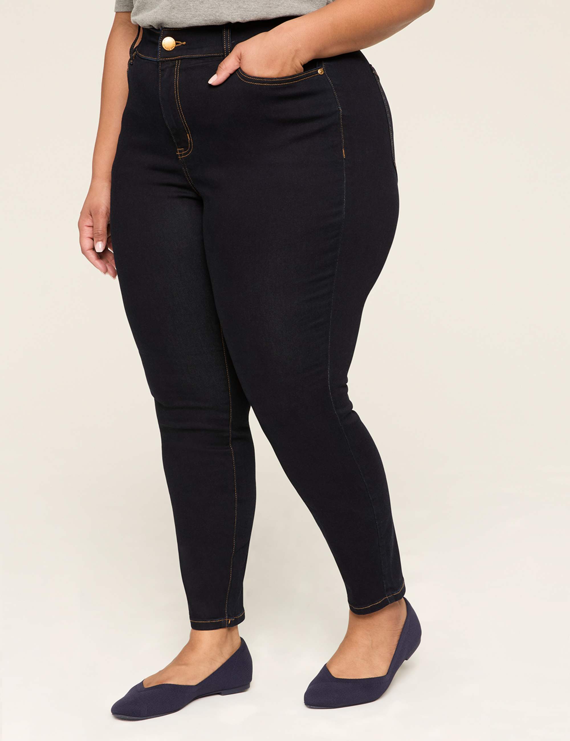 High-Rise Sateen Skinny Jean