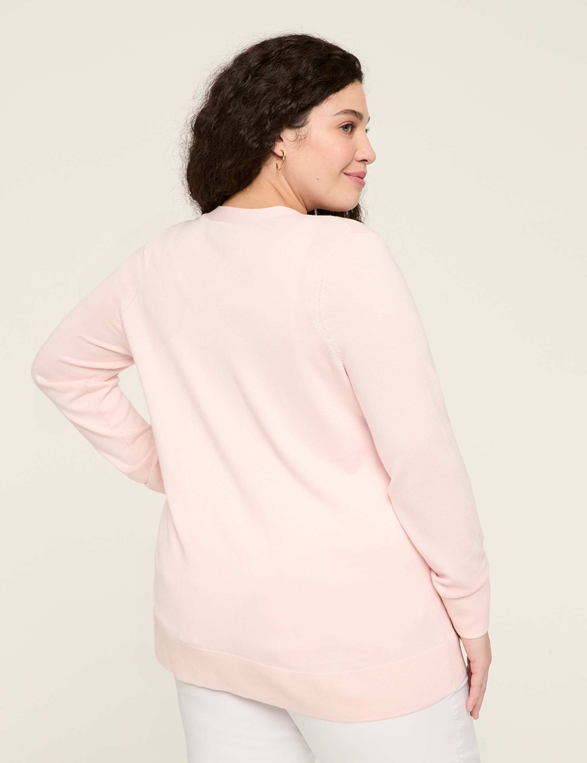 Modern Long-Sleeve Open-Front Cardigan