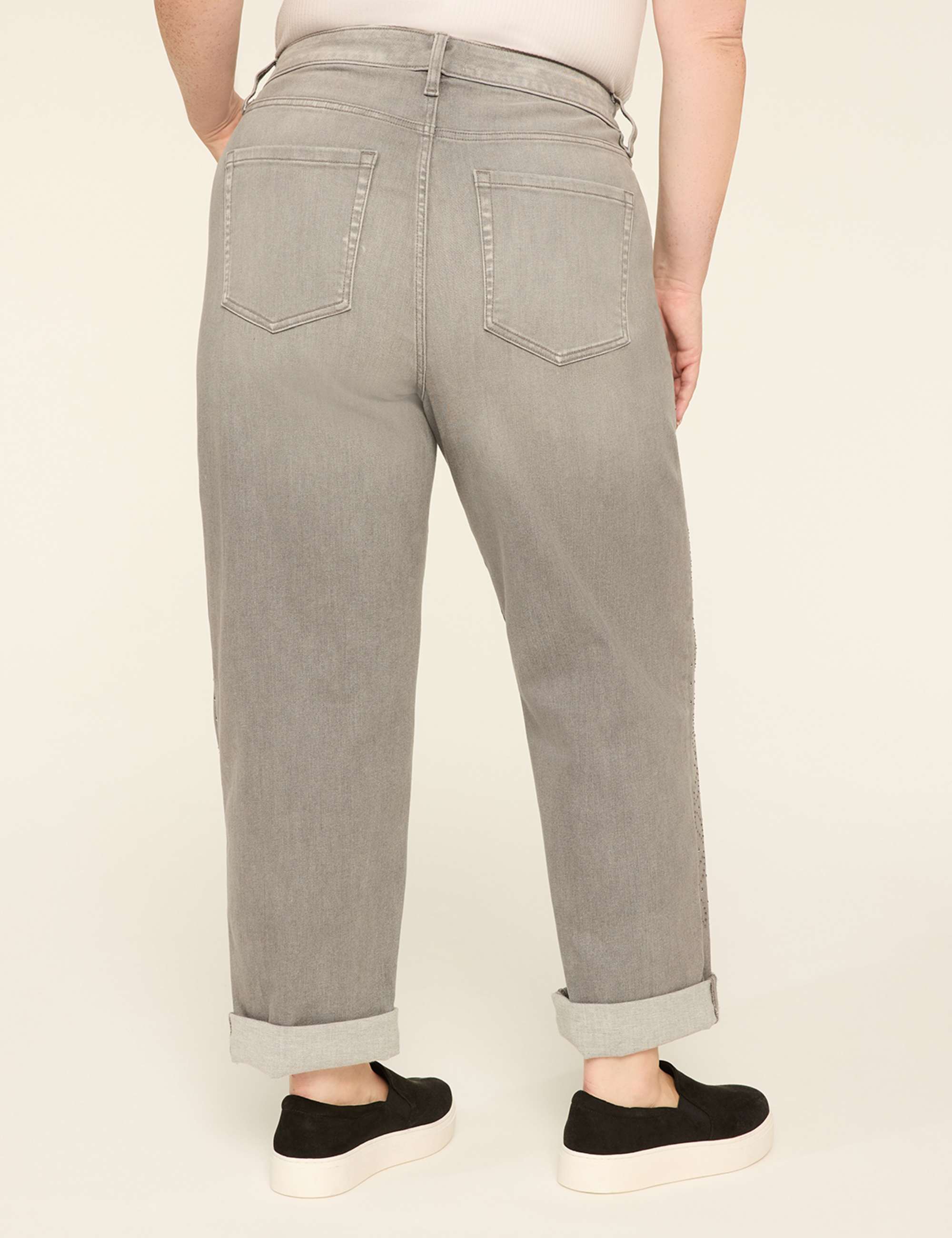 Boyfriend Fit Embellished Jean