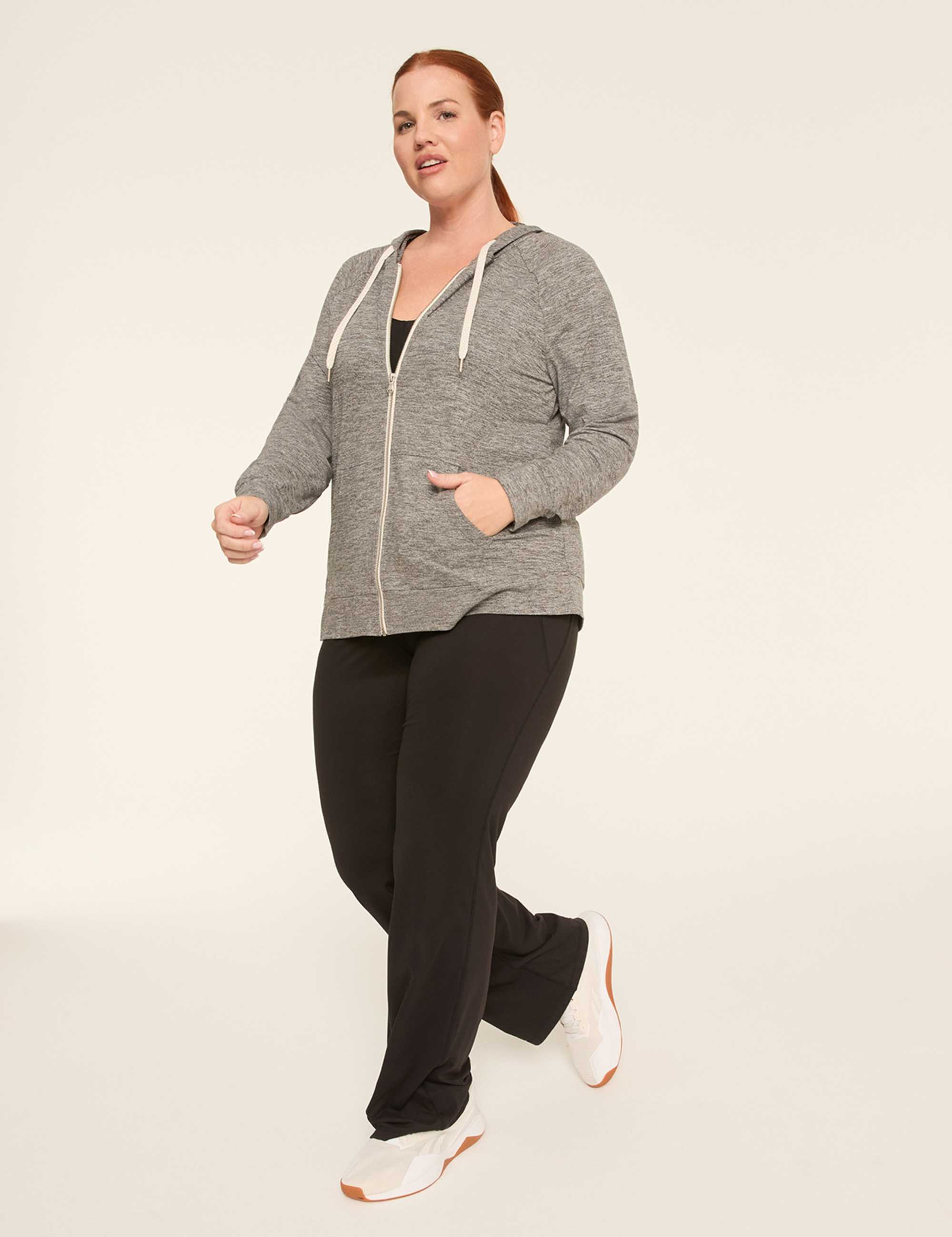 LIVI Soft Marl Zip-Front Hoodie