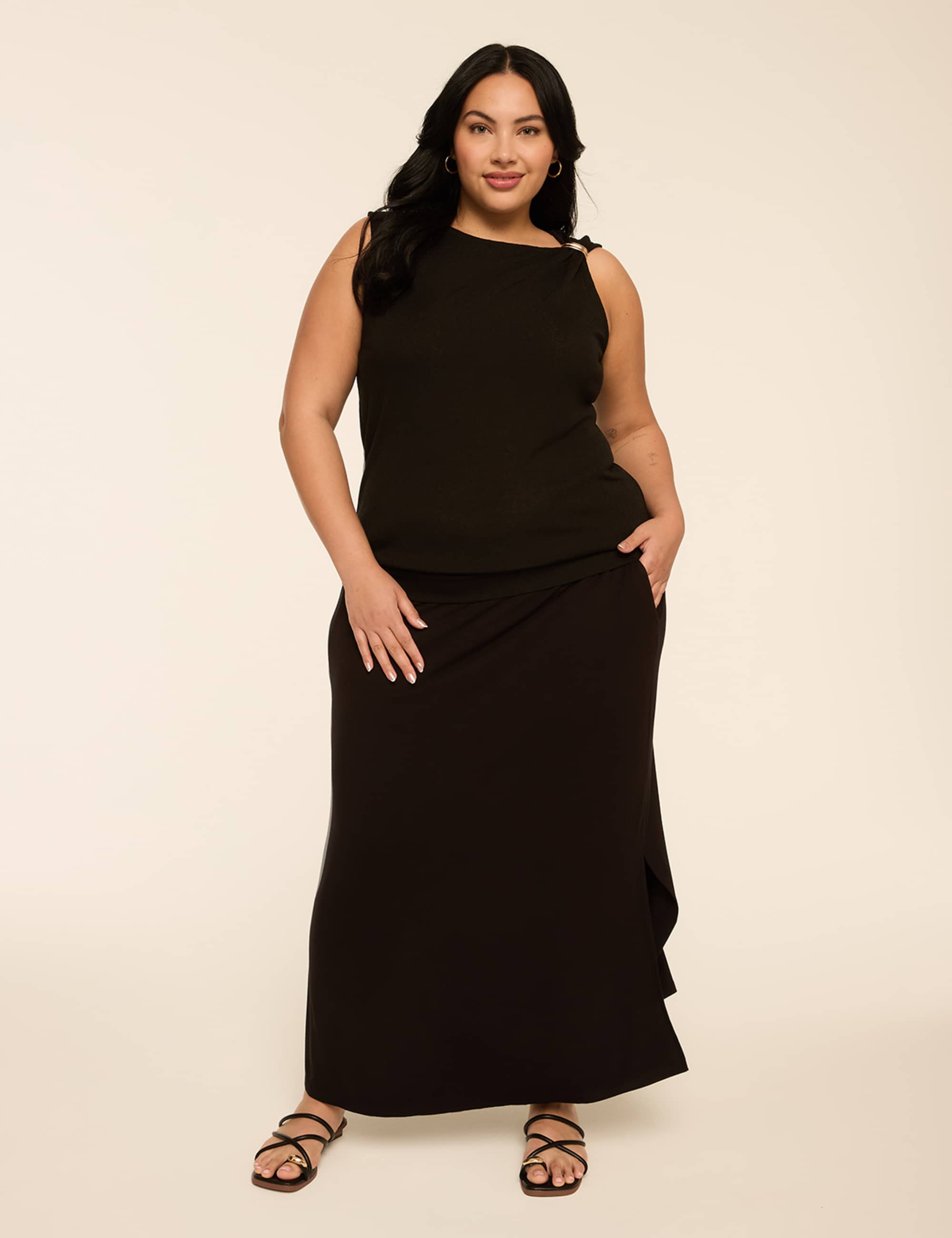 Sleeveless Asymmetrical Top
