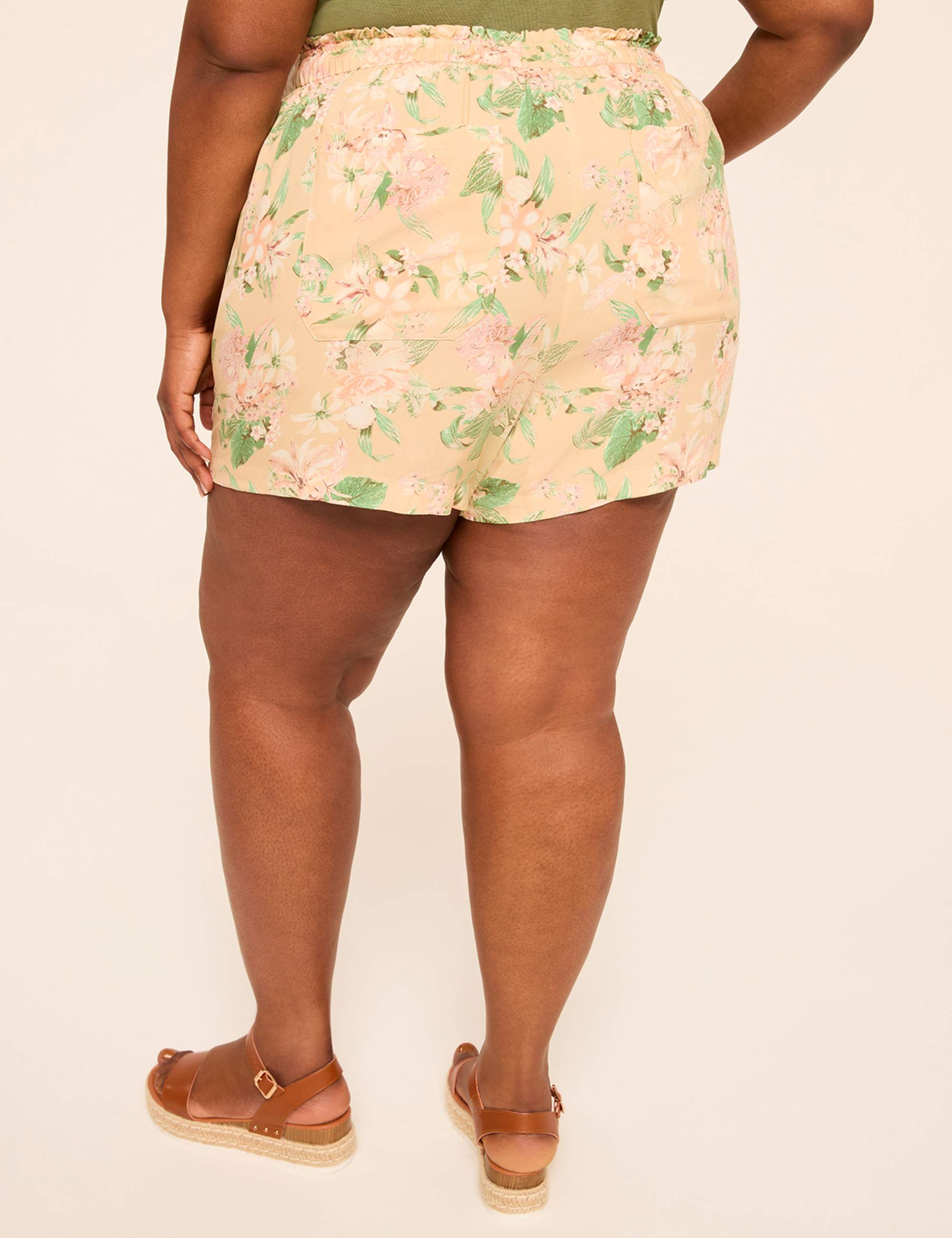 Printed Relaxed Pull-On 5" Short