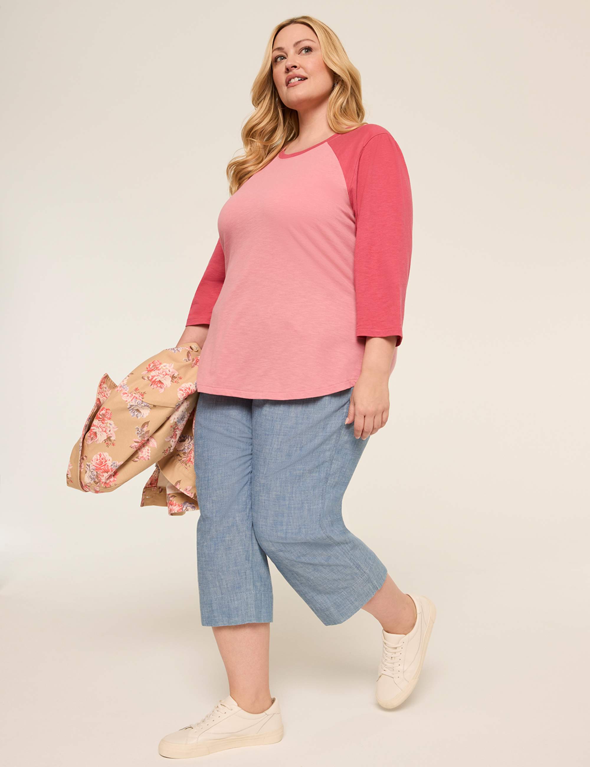 3/4 Puff Sleeve Baseball Tee