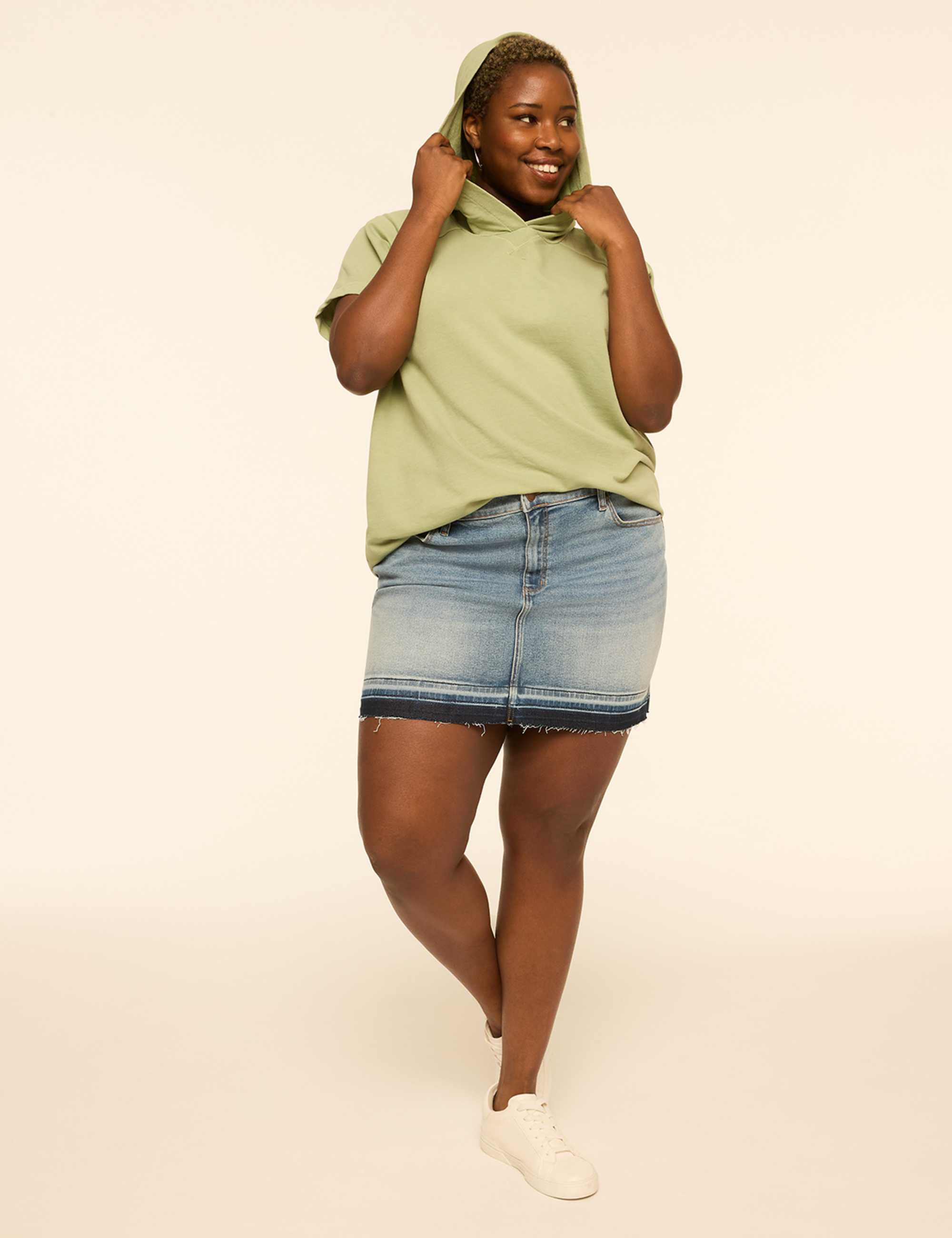 Short-Sleeve French Terry Hoodie