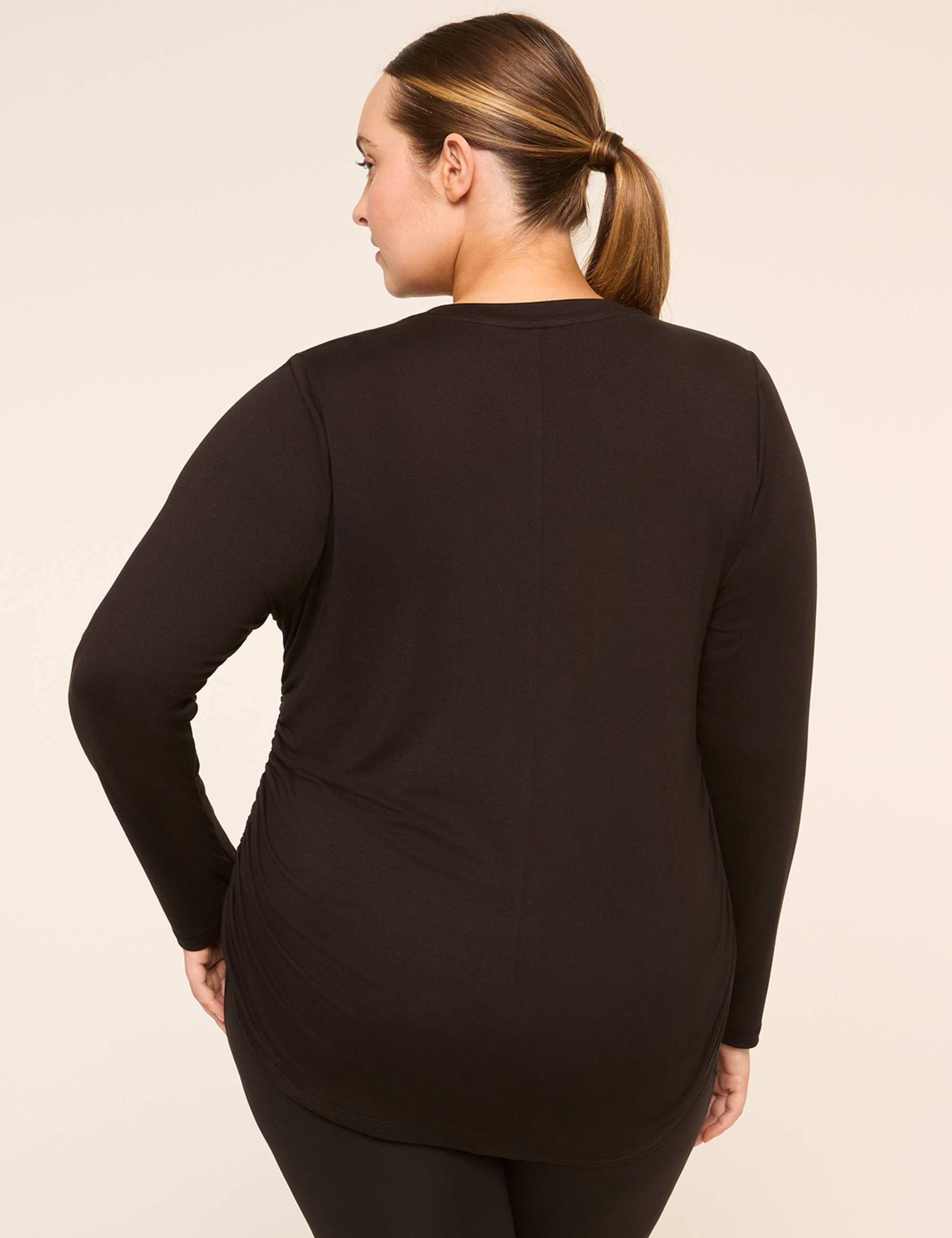 LIVI Soft Long-Sleeve Side-Ruched Tee