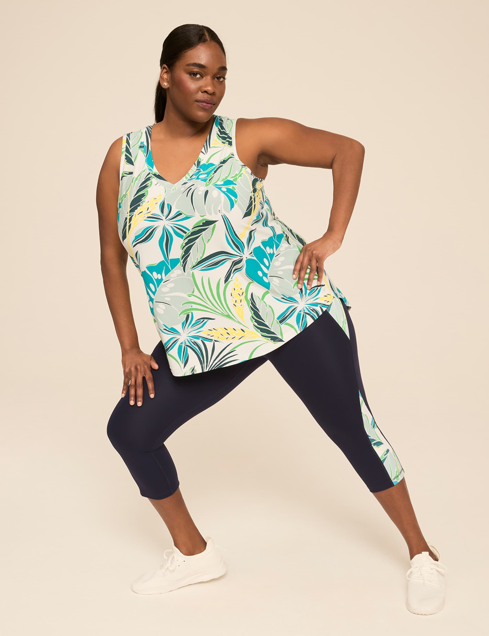 LIVI Soft Ruched-Back Tank