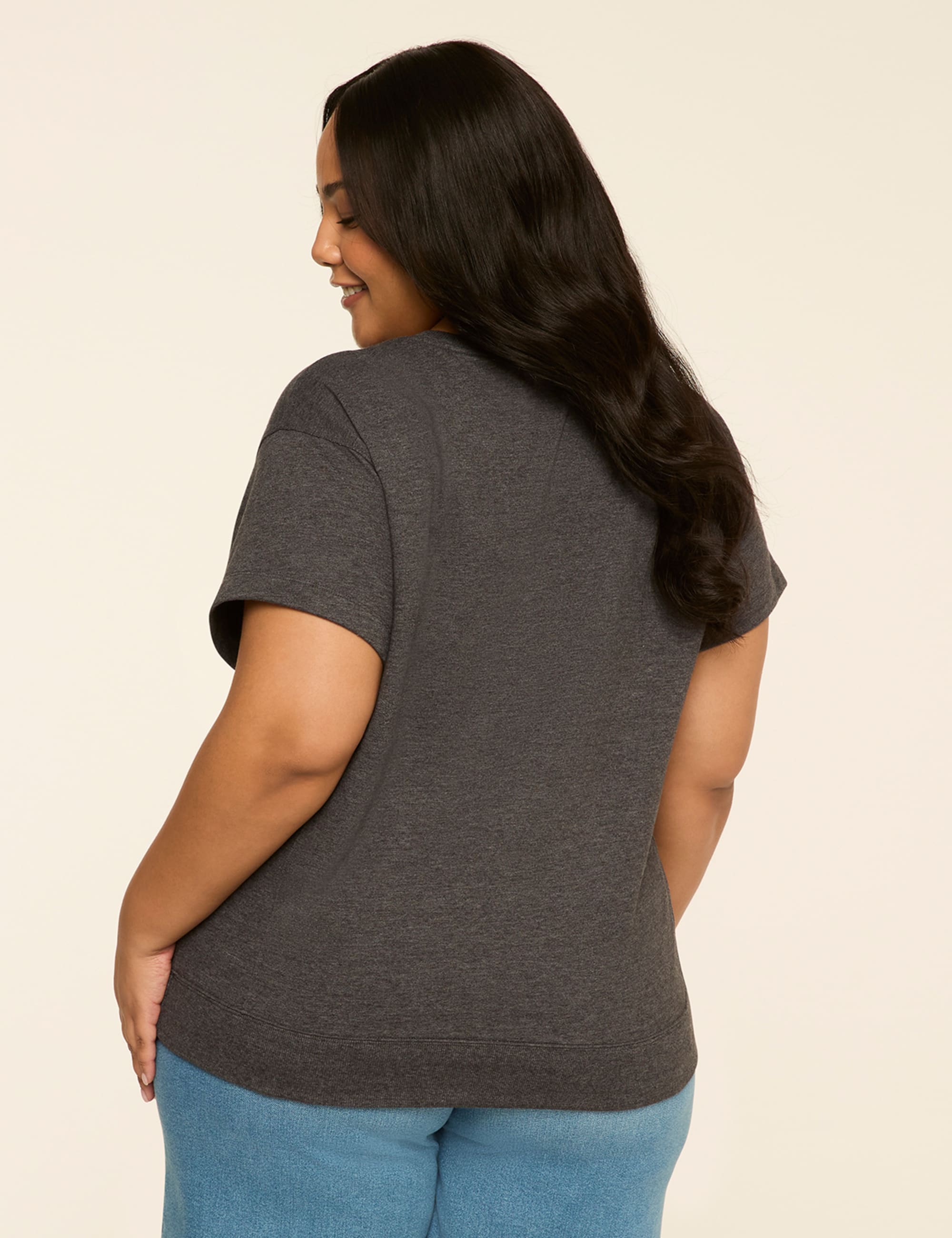 Short-Sleeve French Terry Sweatshirt