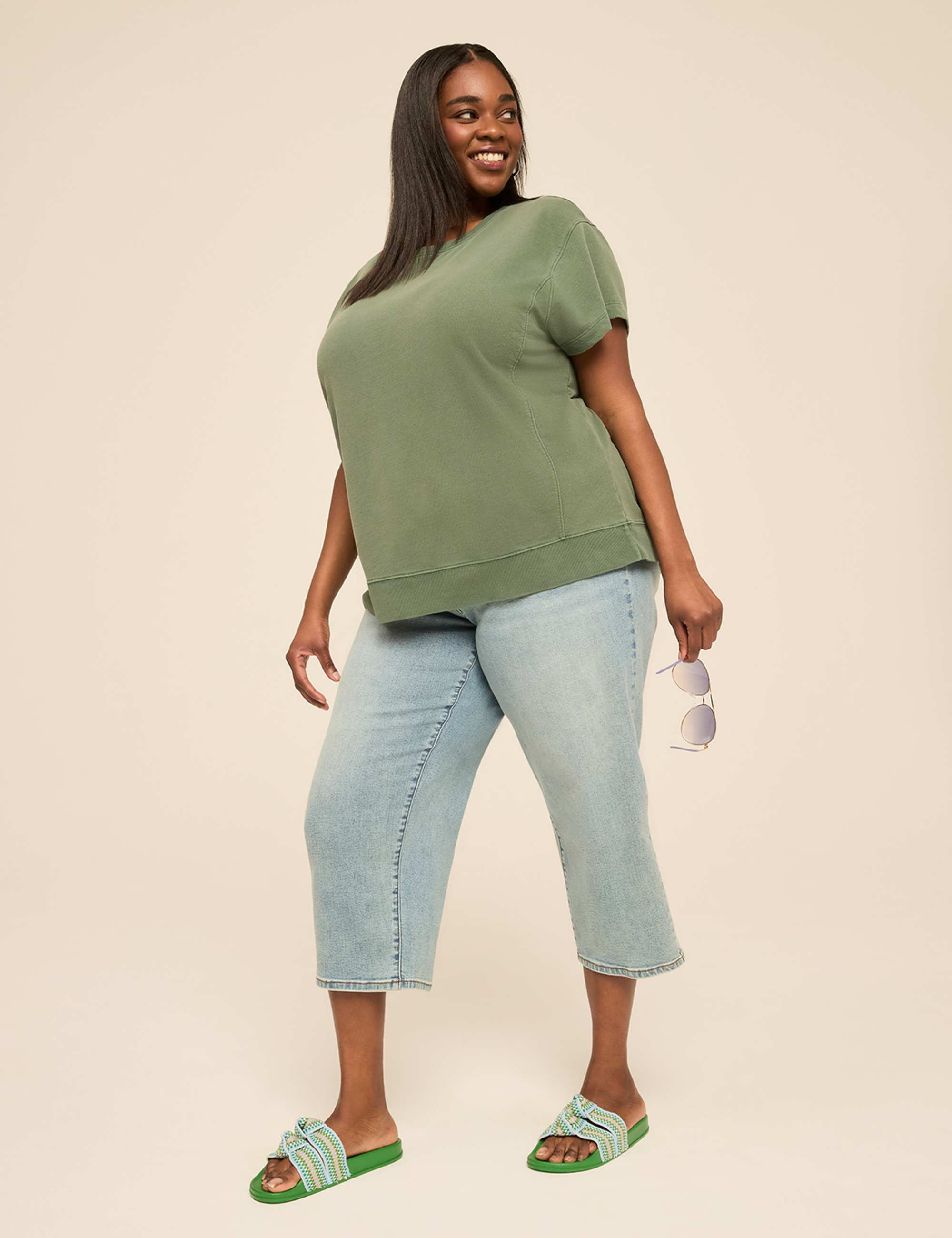 Short-Sleeve French Terry Sweatshirt