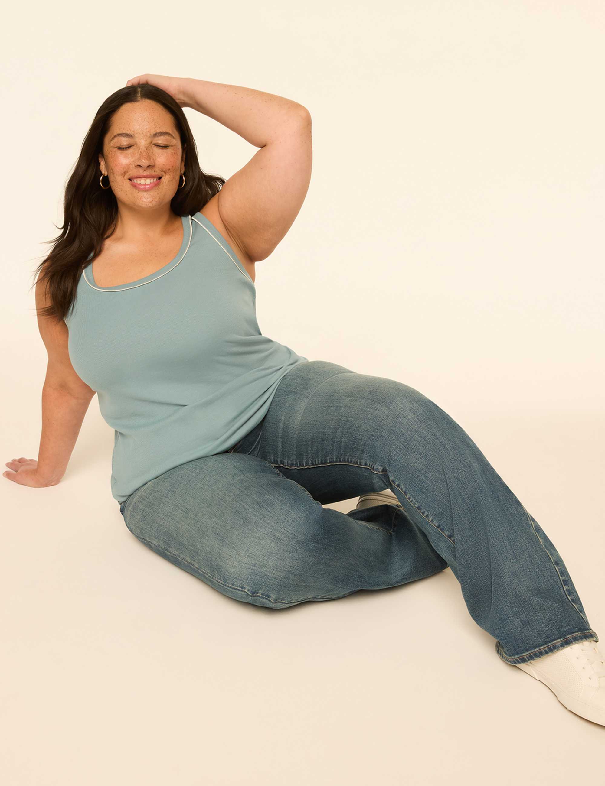 Scoop-Neck Rib Tank