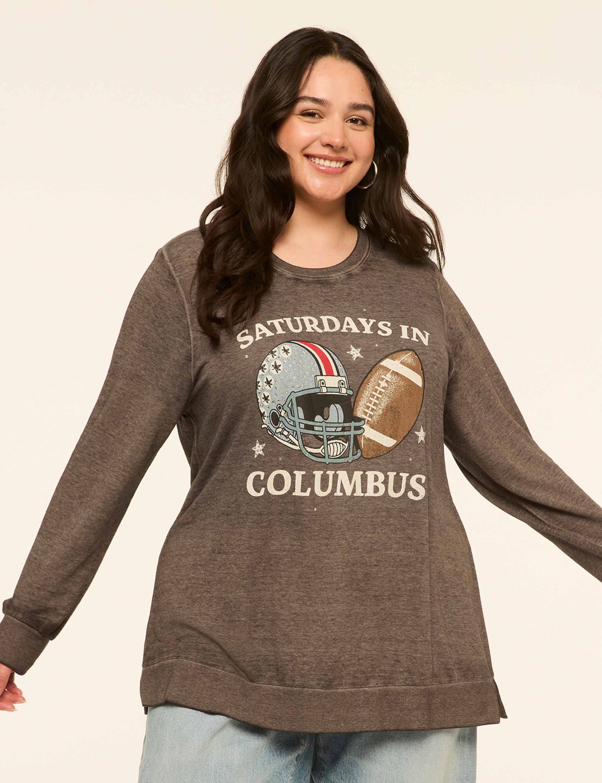 Rhinestone Saturdays In Columbus Graphic Sweatshirt