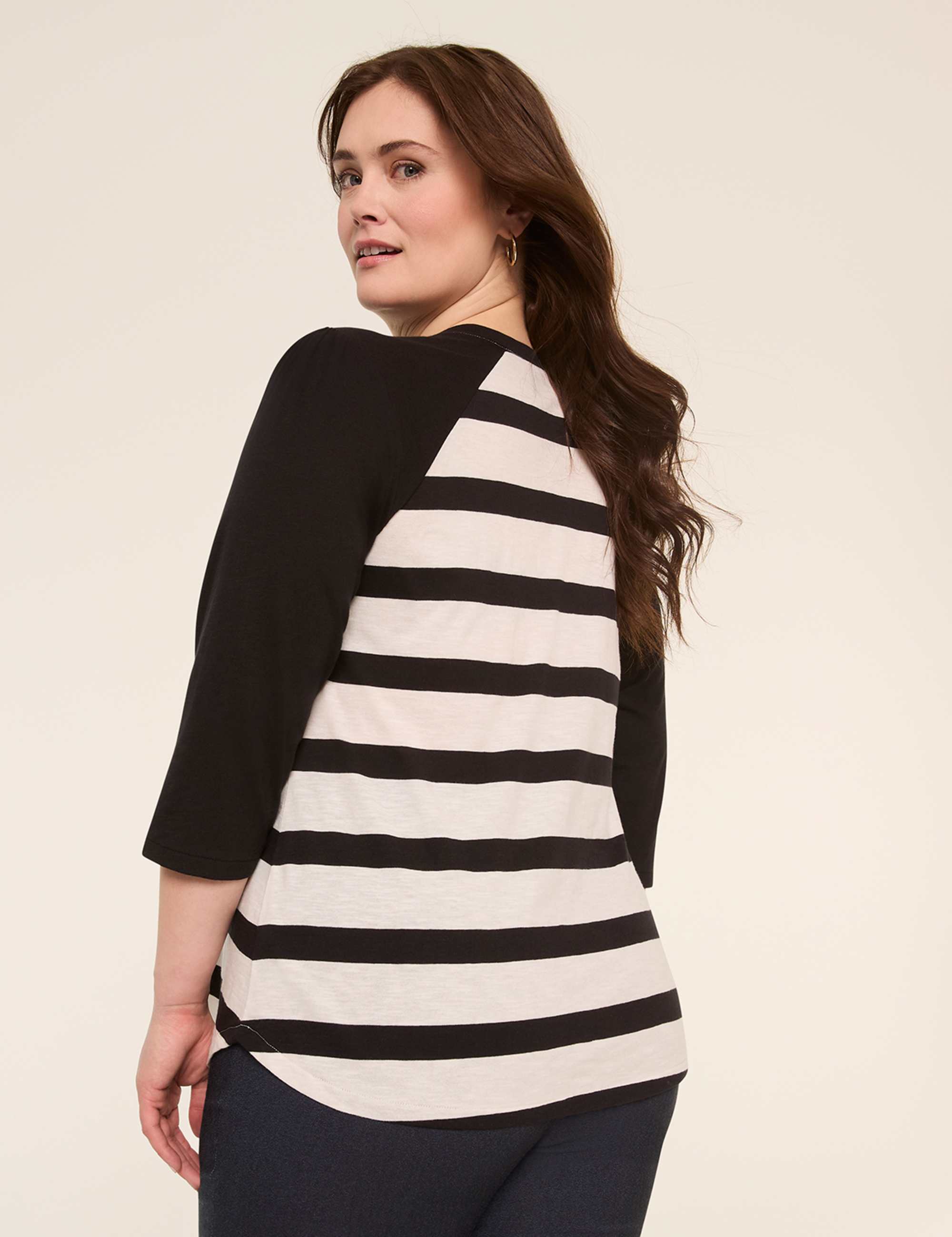 3/4 Puff Sleeve Baseball Tee