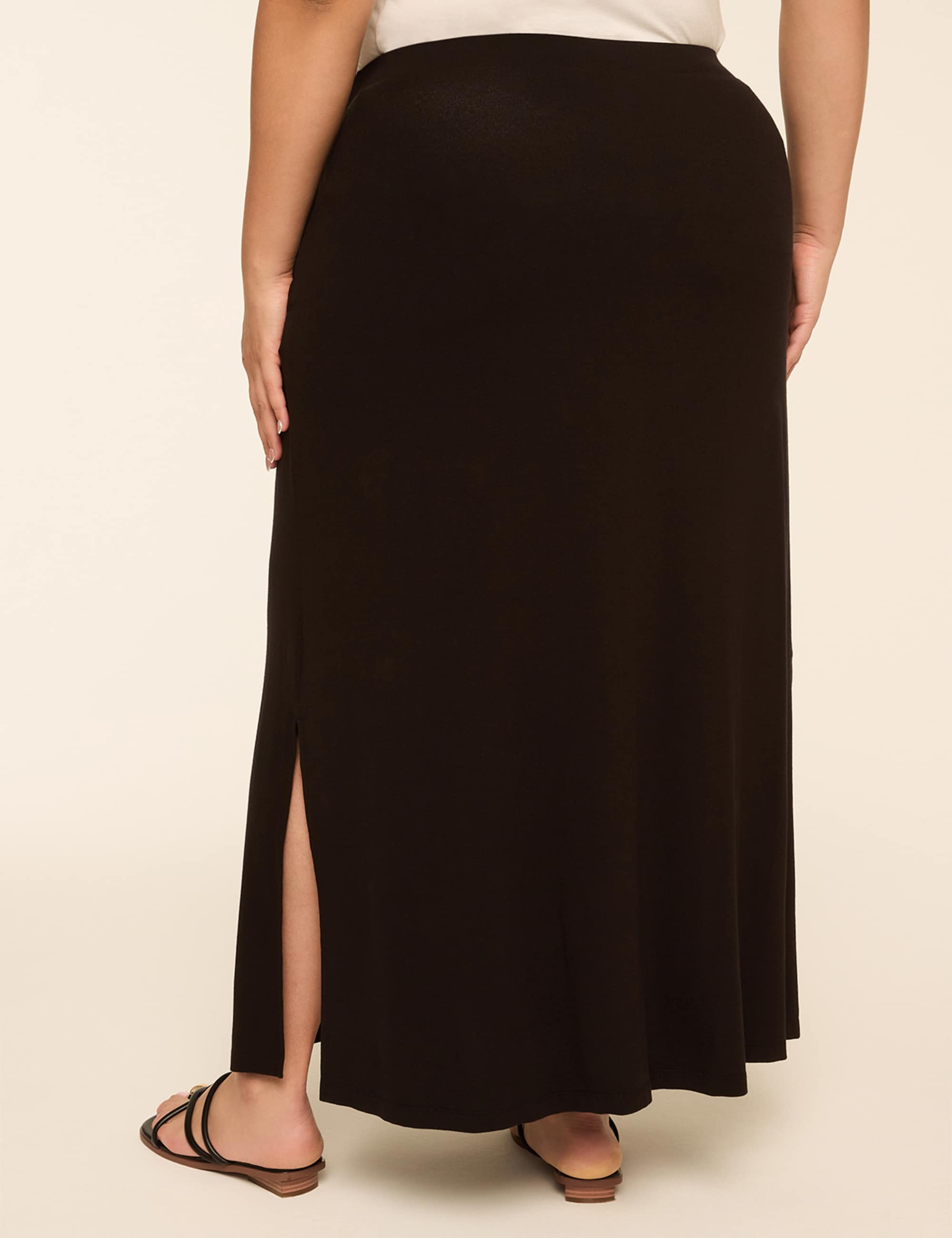 Pull-On Knit Maxi Skirt